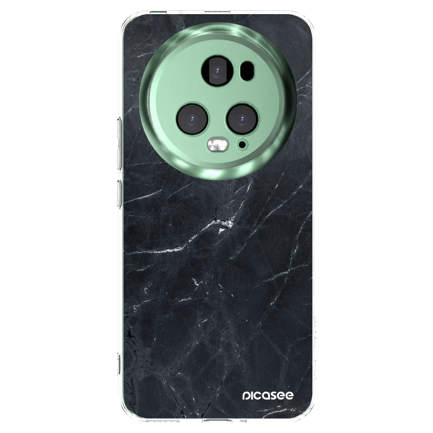 Silikónový prehľadný obal pre Honor Magic5 Pro - Black marble