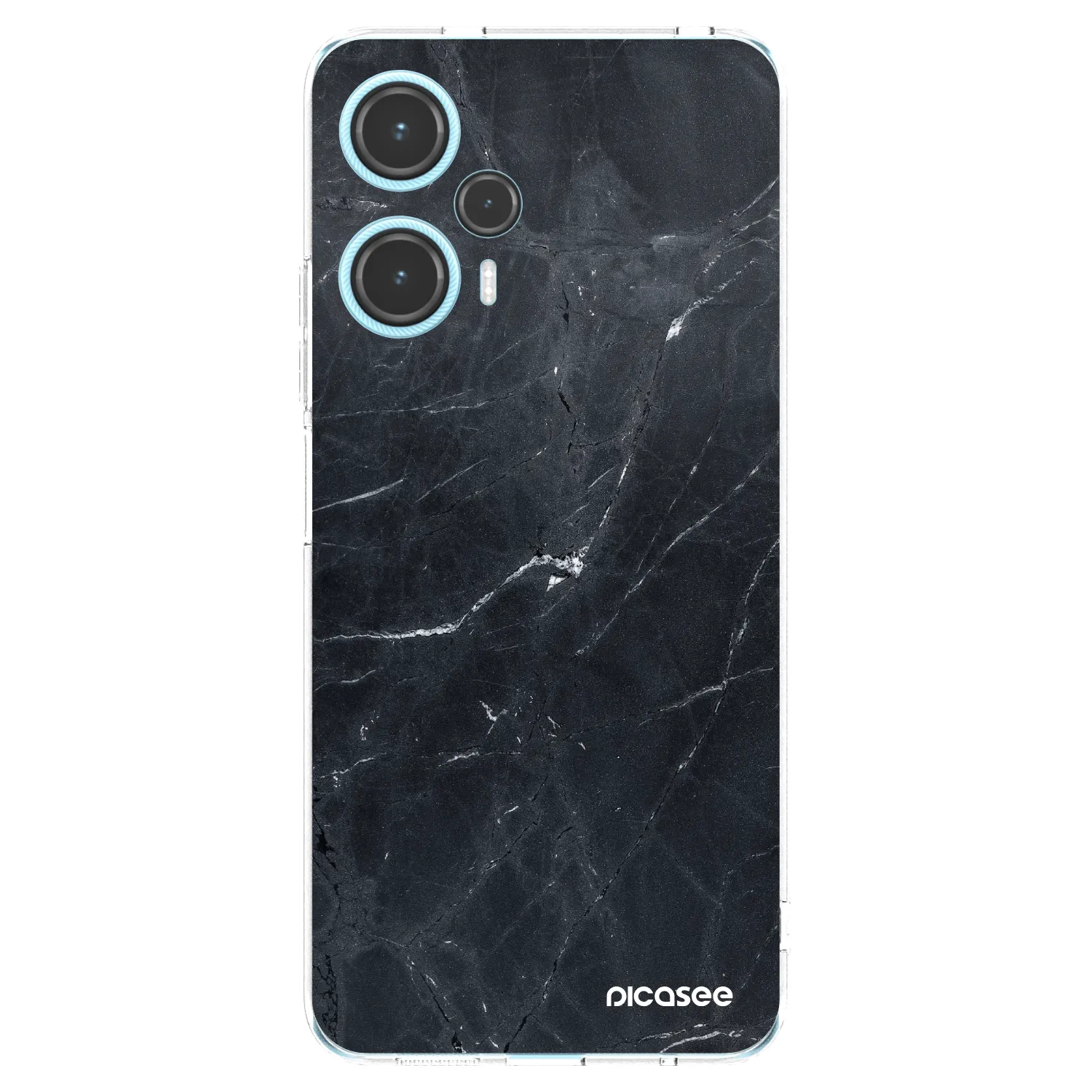 Silikónový prehľadný obal pre Xiaomi Poco F5 - Black marble