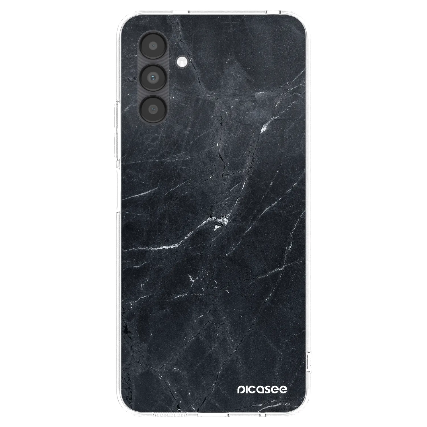 Picasee silikónový prehľadný obal pre Samsung Galaxy A04s A047F - Black marble