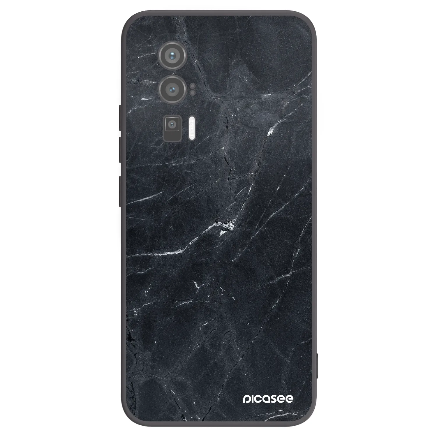 Picasee silikónový čierny obal pre Xiaomi Poco F5 Pro 5G - Black marble