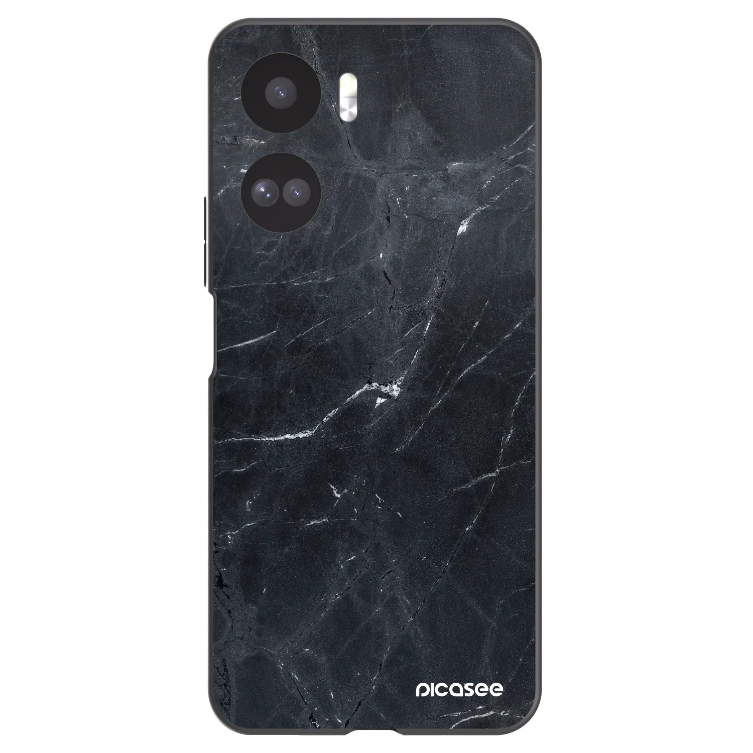 Picasee silikónový čierny obal pre Honor 90 Lite 5G - Black marble