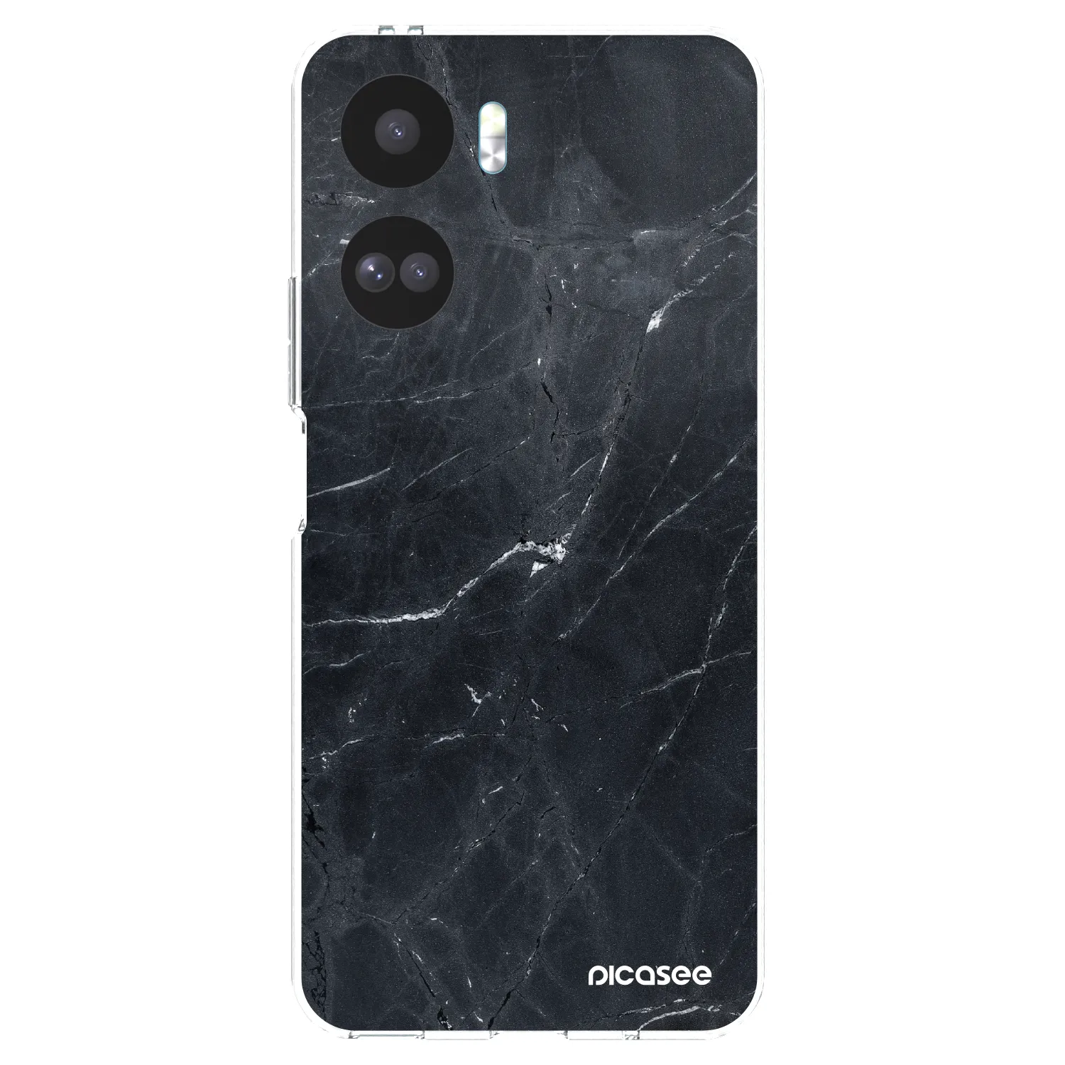 Picasee silikónový prehľadný obal pre Honor 90 Lite 5G - Black marble