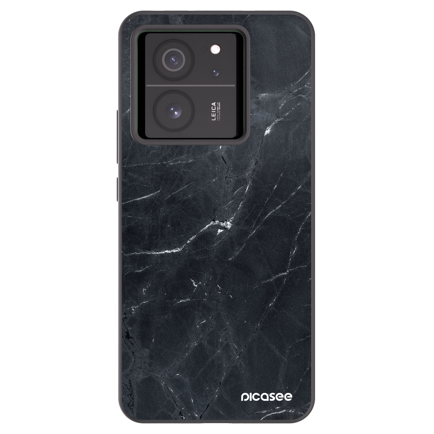 Picasee silikónový čierny obal pre Xiaomi 13T Pro - Black marble