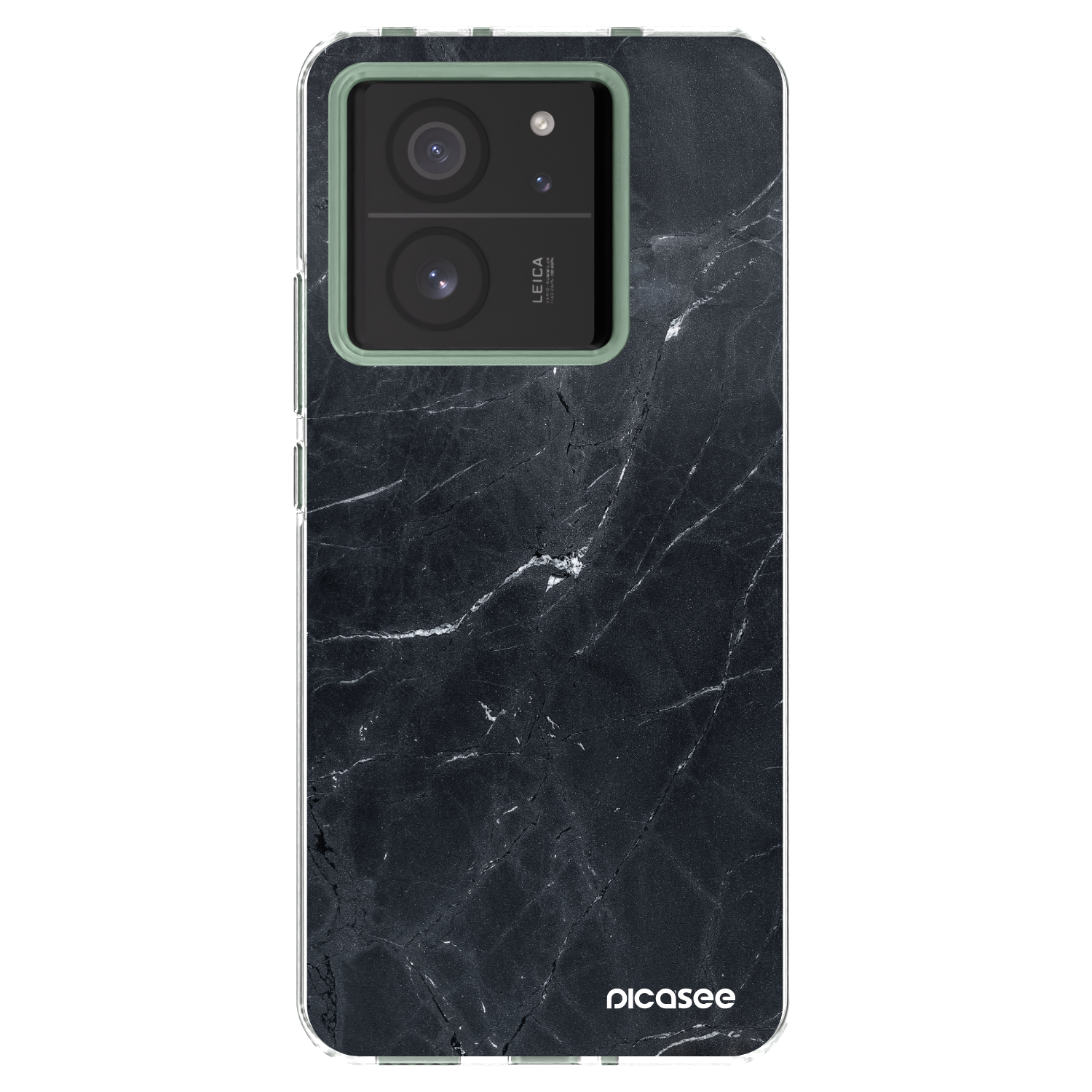 Picasee silikónový prehľadný obal pre Xiaomi 13T Pro - Black marble