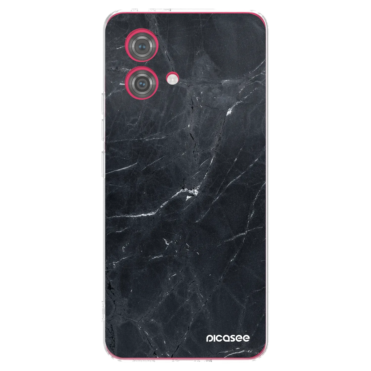 Silikónový prehľadný obal pre Motorola Moto G84 5G - Black marble