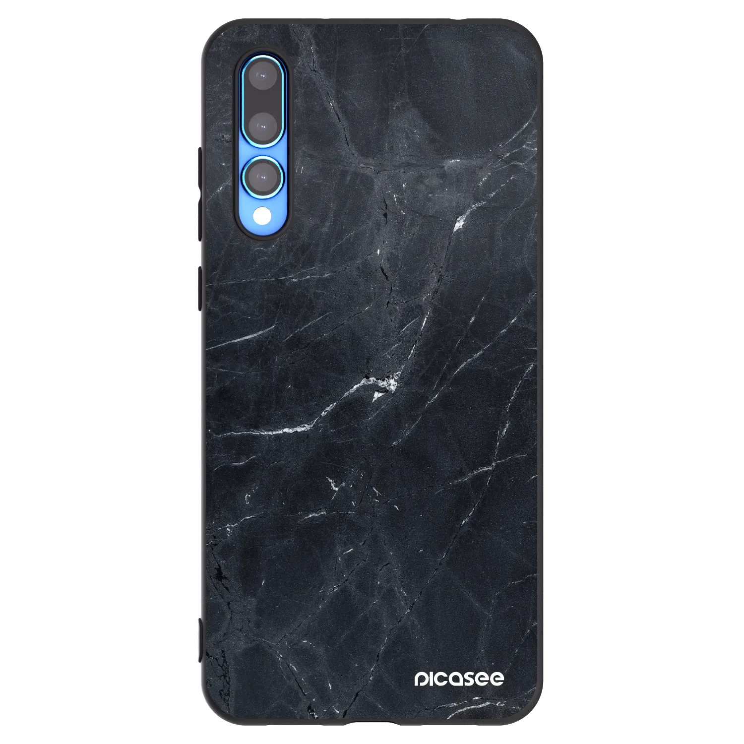 Picasee silikónový čierny obal pre Huawei P20 Pro - Black marble