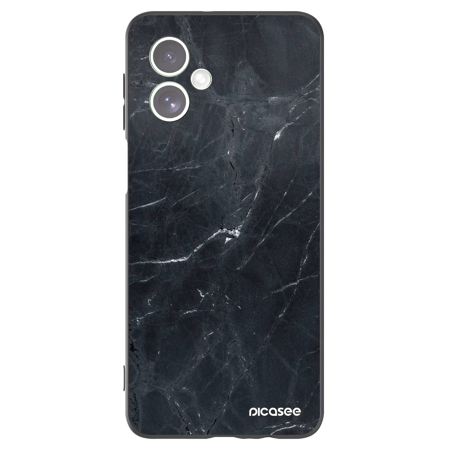 Silikónový čierny obal pre Motorola Moto G54 5G - Black marble