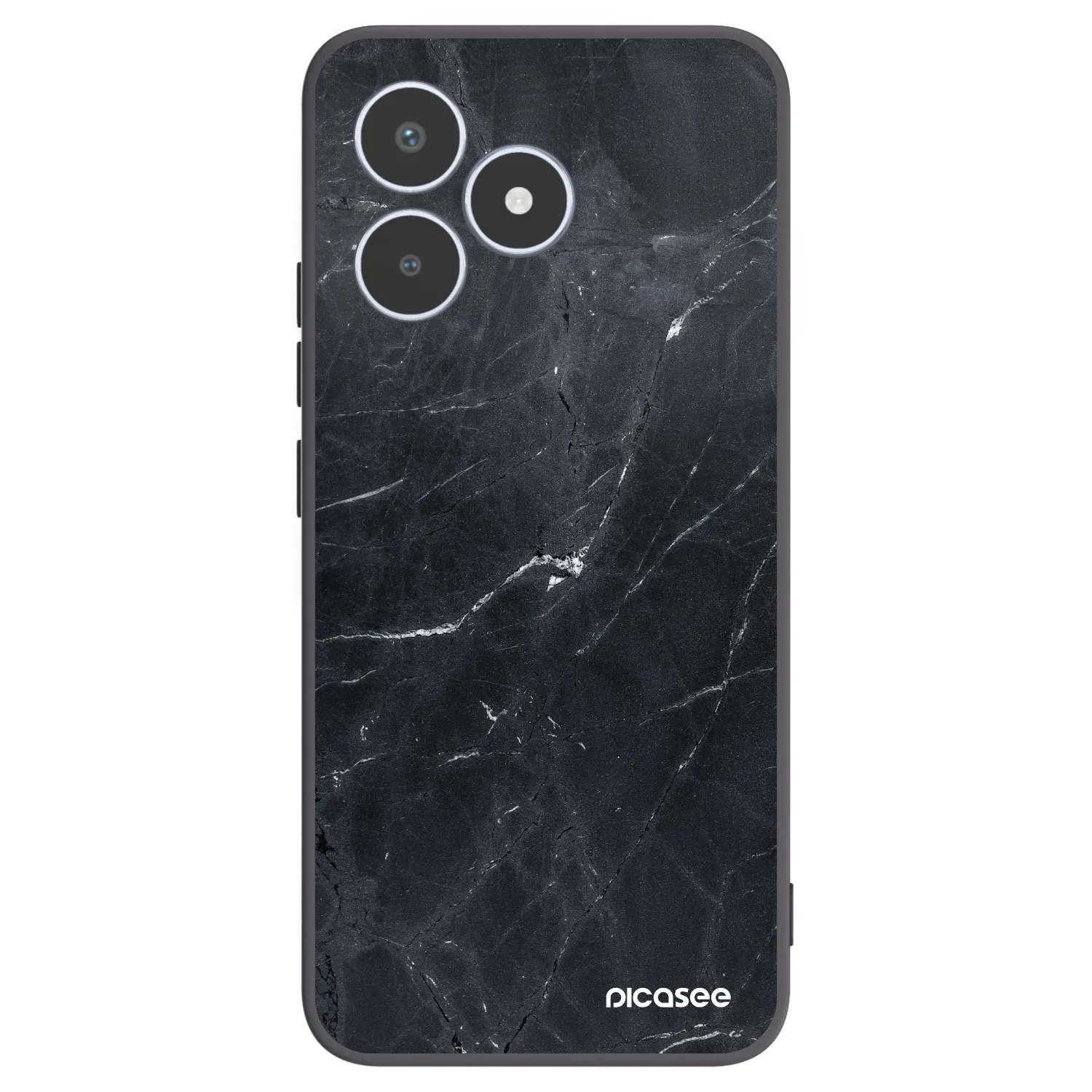 Picasee silikónový čierny obal pre Realme C53 - Black marble