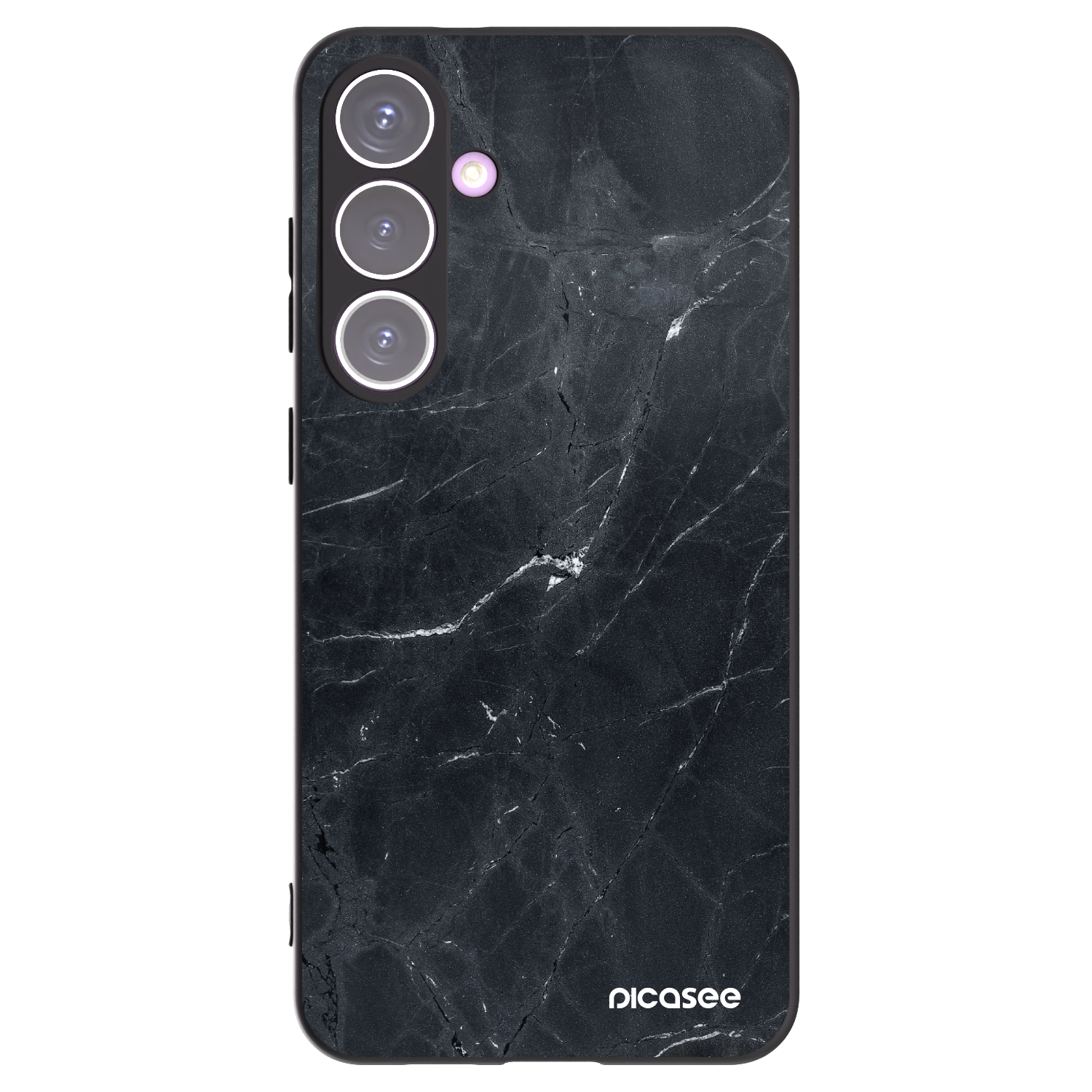 Picasee silikónový čierny obal pre Samsung Galaxy S24+ S926B 5G - Black marble