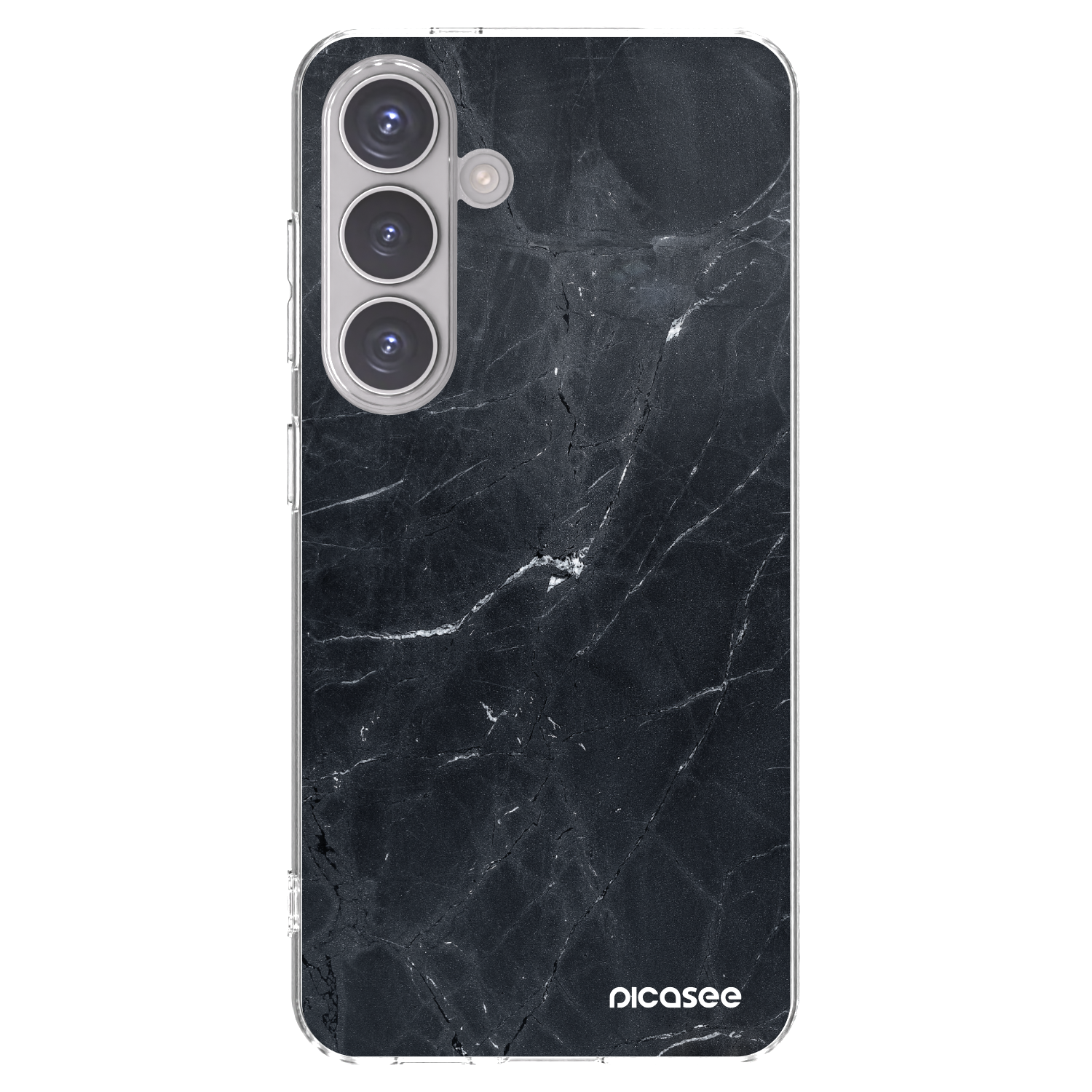 Picasee silikónový prehľadný obal pre Samsung Galaxy S24 S921B 5G - Black marble