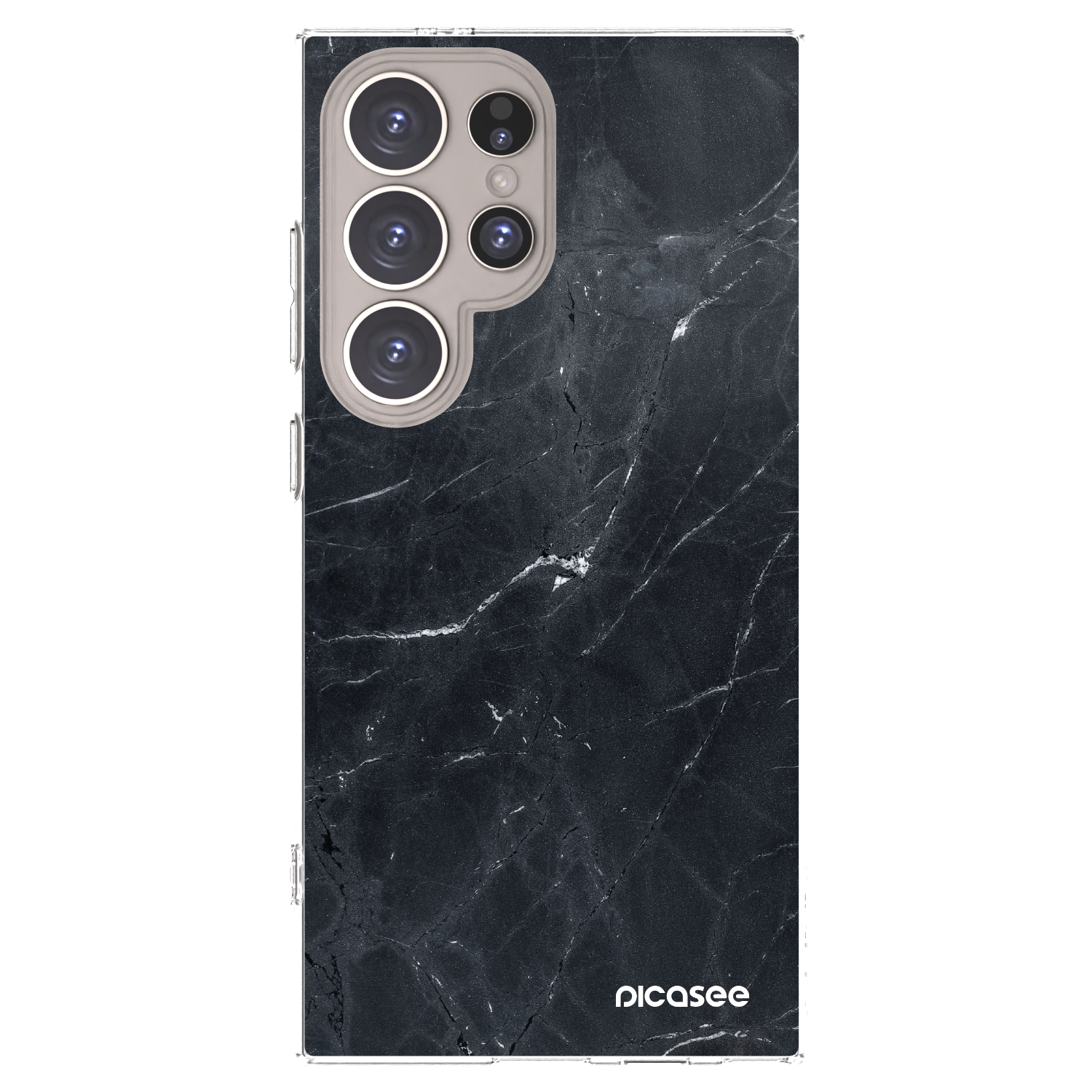 Picasee silikónový prehľadný obal pre Samsung Galaxy S24 Ultra S928B 5G - Black marble