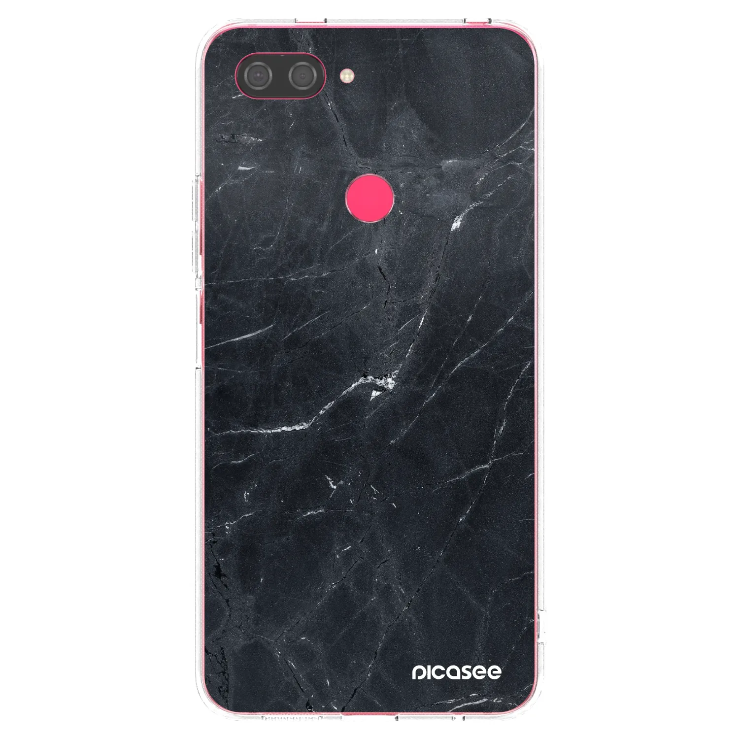 Picasee silikónový prehľadný obal pre Xiaomi Mi 8 Lite - Black marble