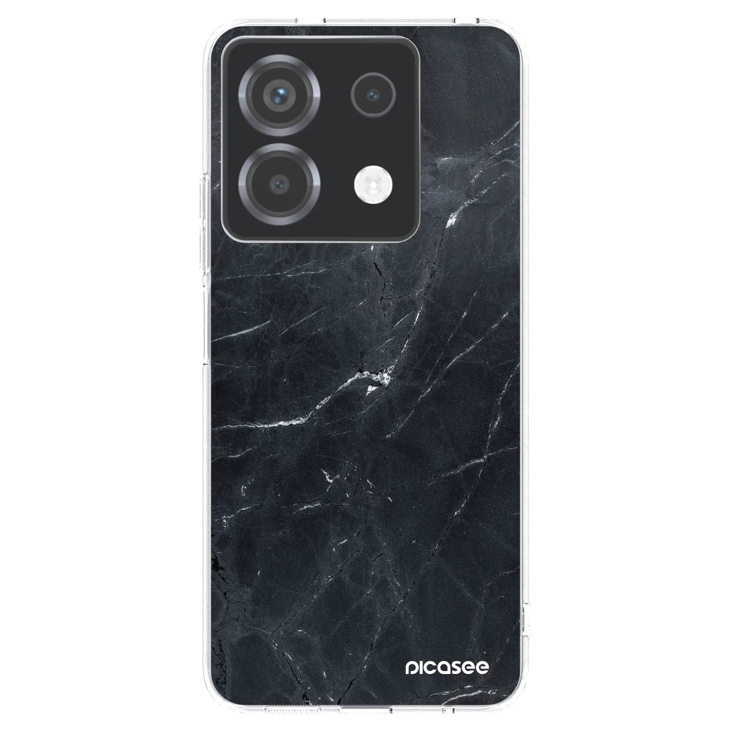 Picasee silikónový prehľadný obal pre Xiaomi Poco X6 - Black marble