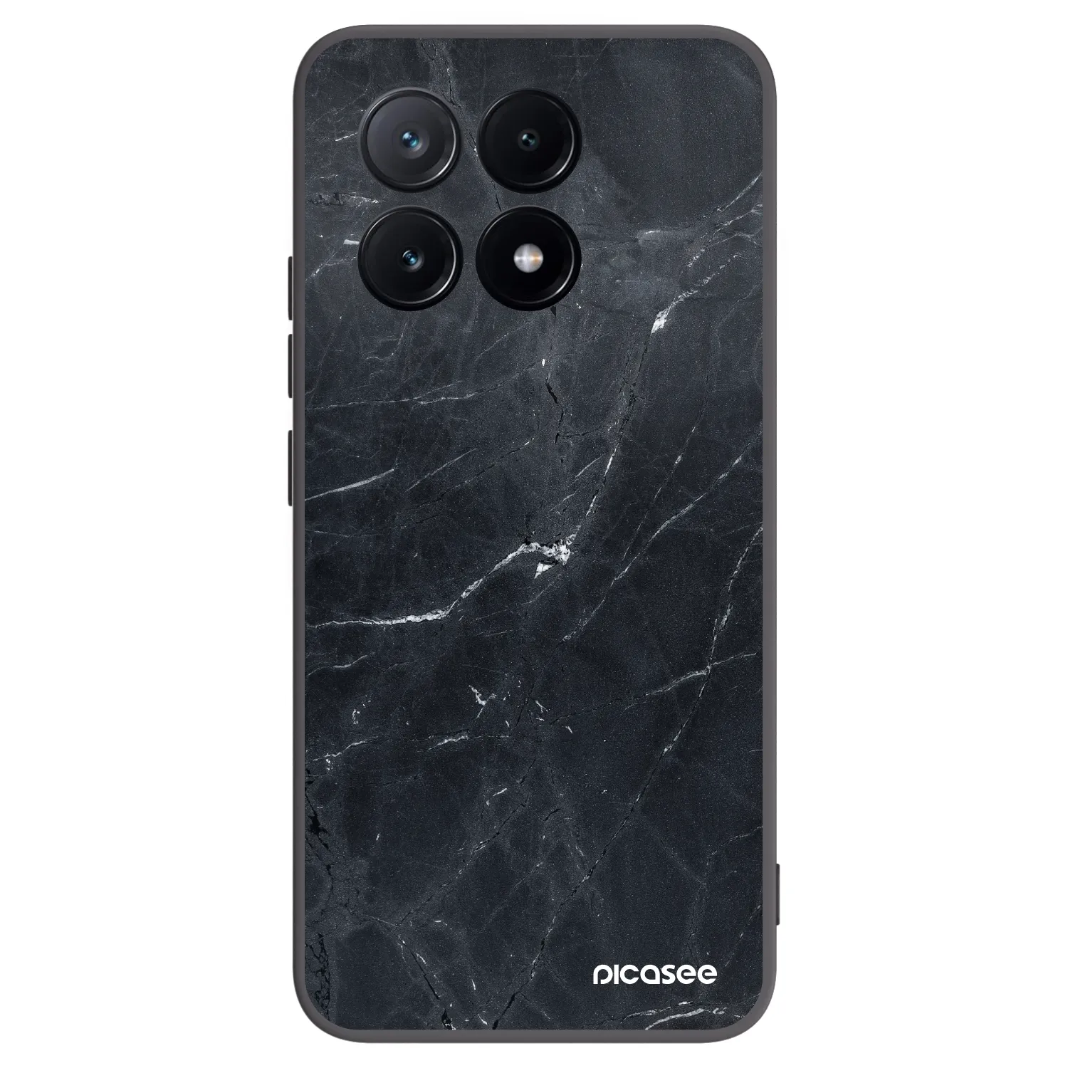 Picasee silikónový čierny obal pre Xiaomi Poco X6 Pro - Black marble