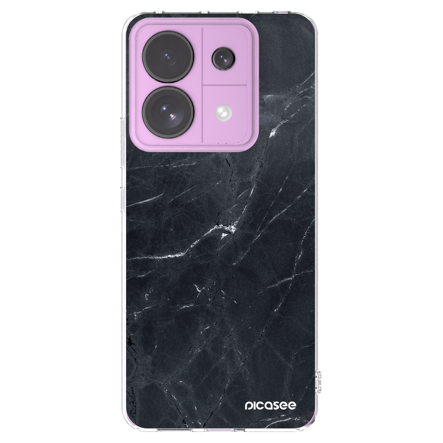 Silikónový prehľadný obal pre Xiaomi Redmi Note 13 Pro 5G - Black marble