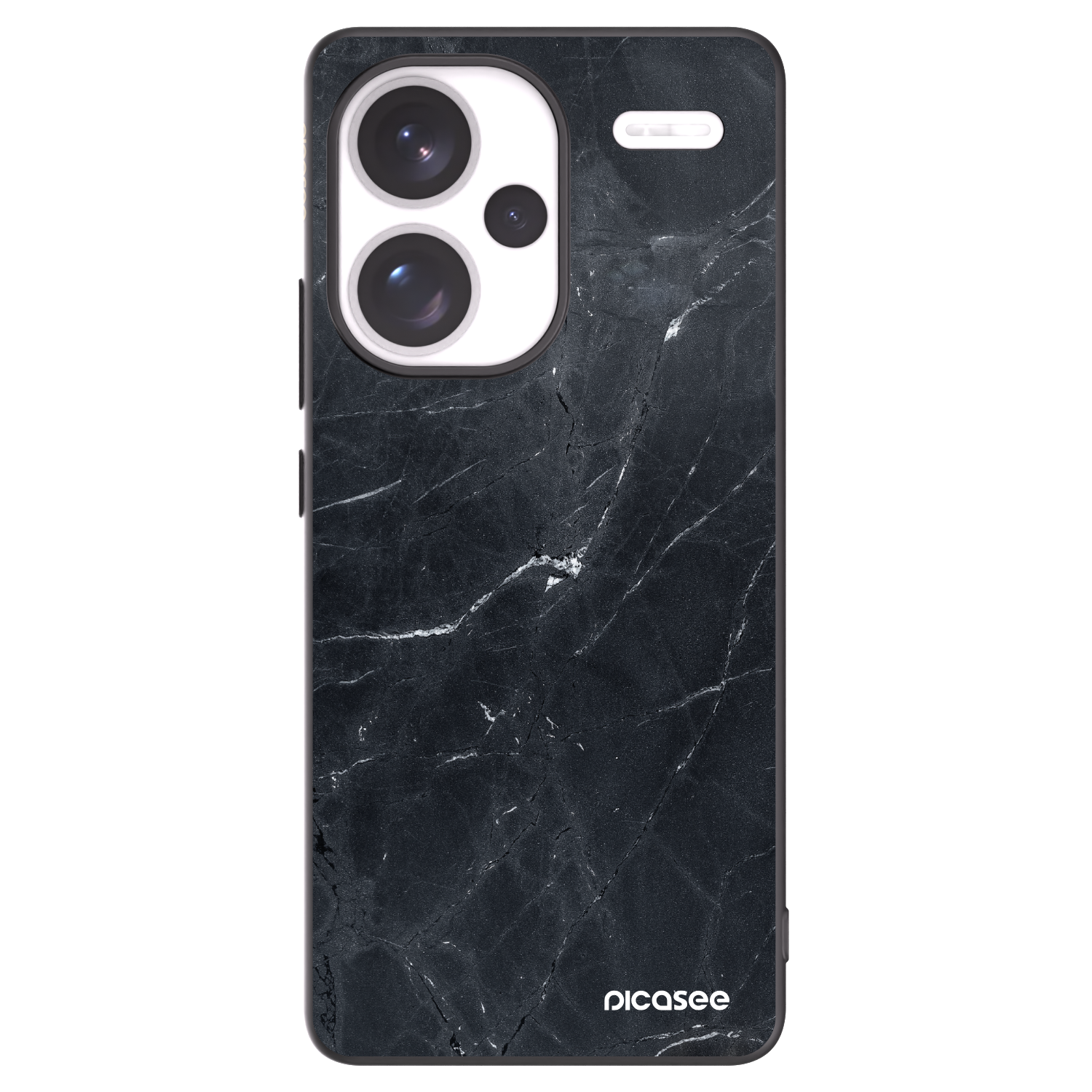 Silikónový čierny obal pre Xiaomi Redmi Note 13 Pro+ 5G - Black marble