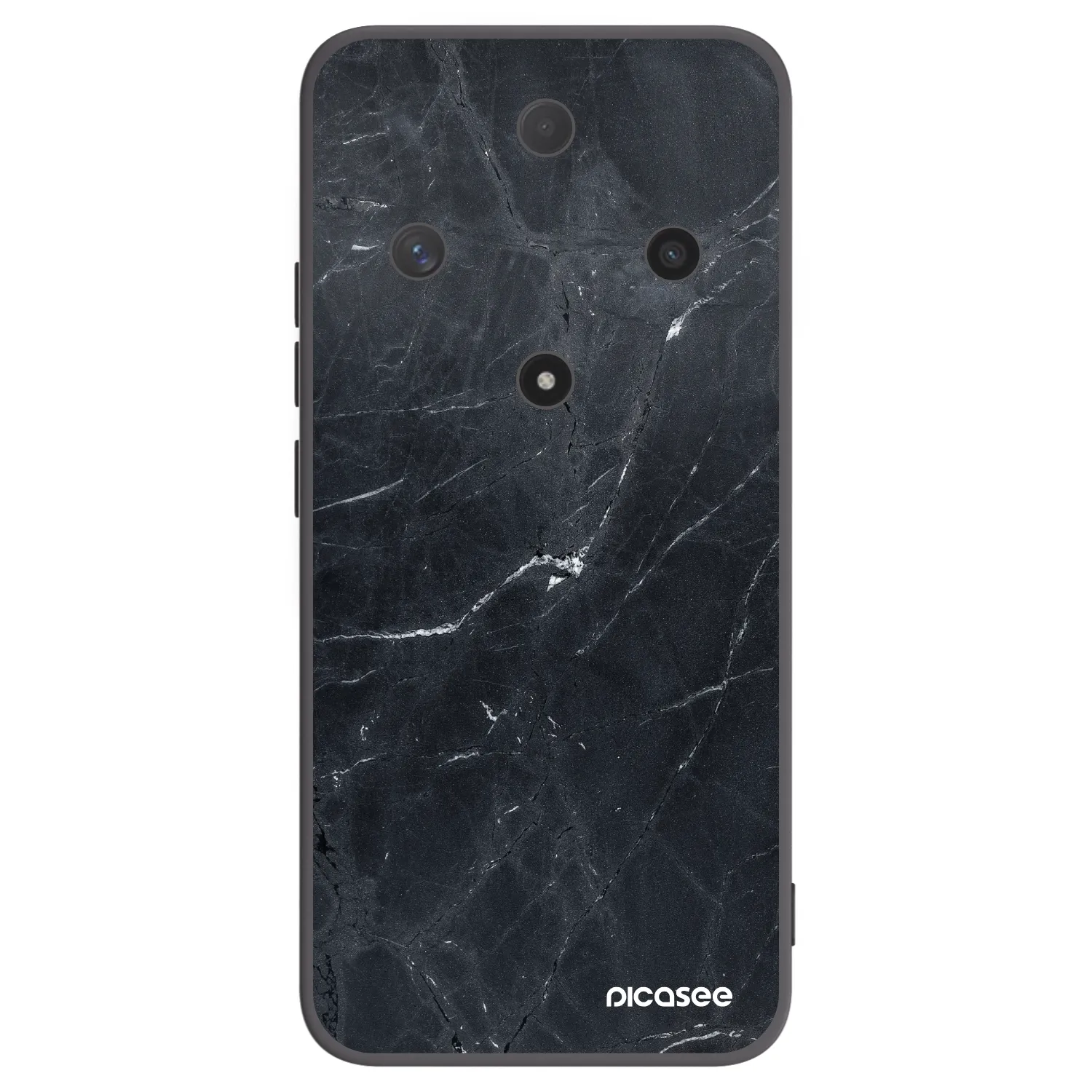 Silikónový čierny obal pre Honor Magic6 Lite 5G - Black marble