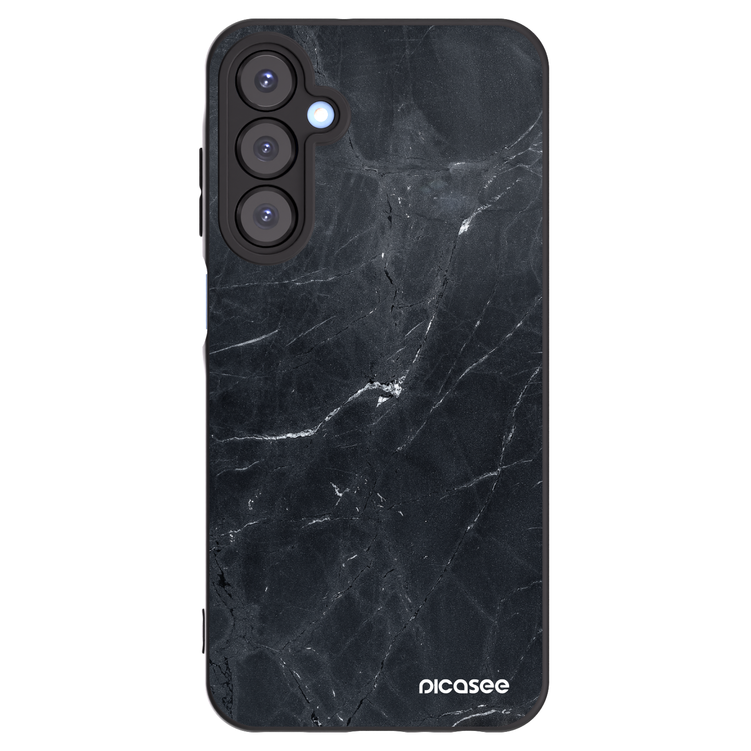 Picasee silikónový čierny obal pre Samsung Galaxy A25 A256B 5G - Black marble
