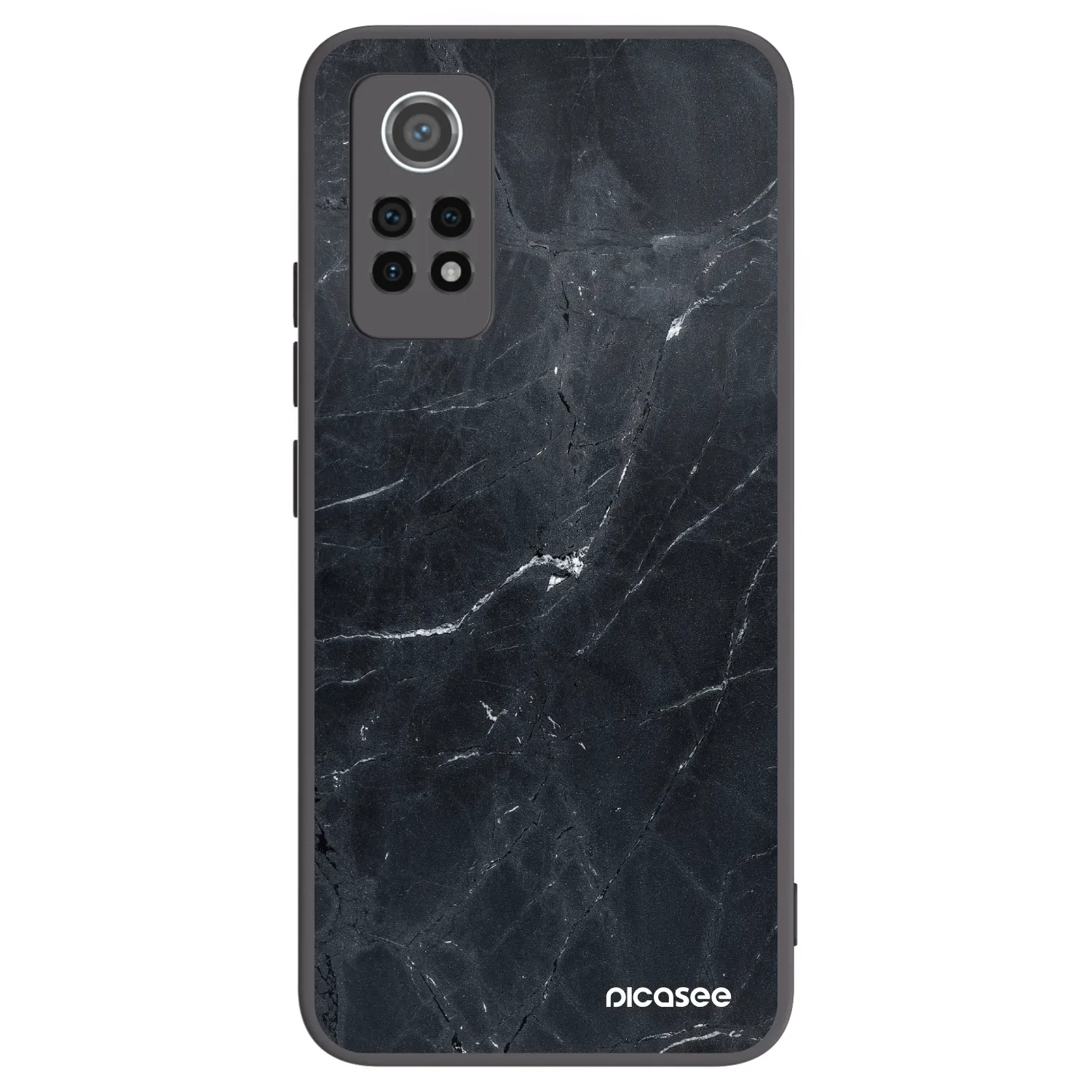 Picasee silikónový čierny obal pre Xiaomi Redmi Note 12 Pro 4G - Black marble