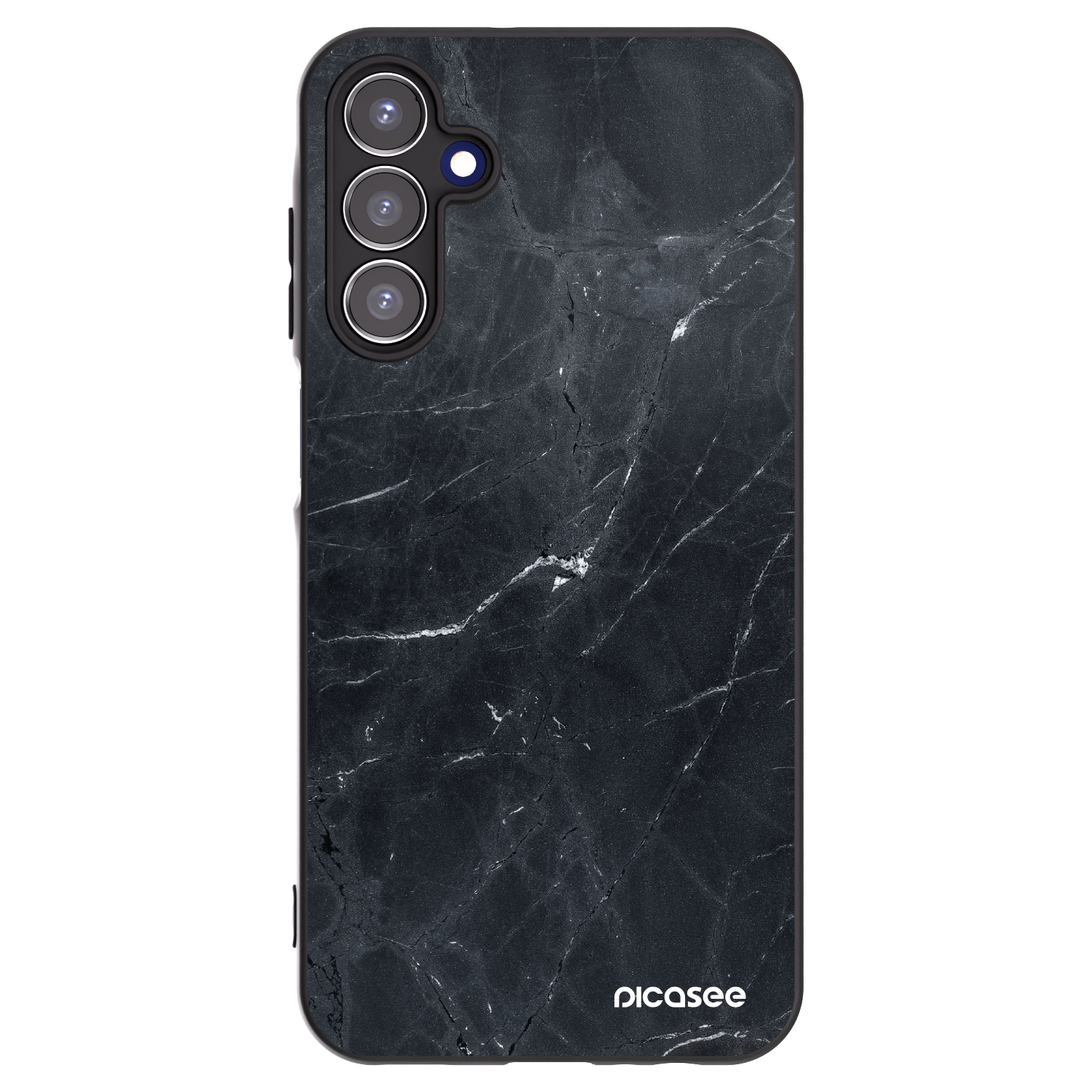 Picasee silikónový čierny obal pre Samsung Galaxy A15 A156B 5G - Black marble