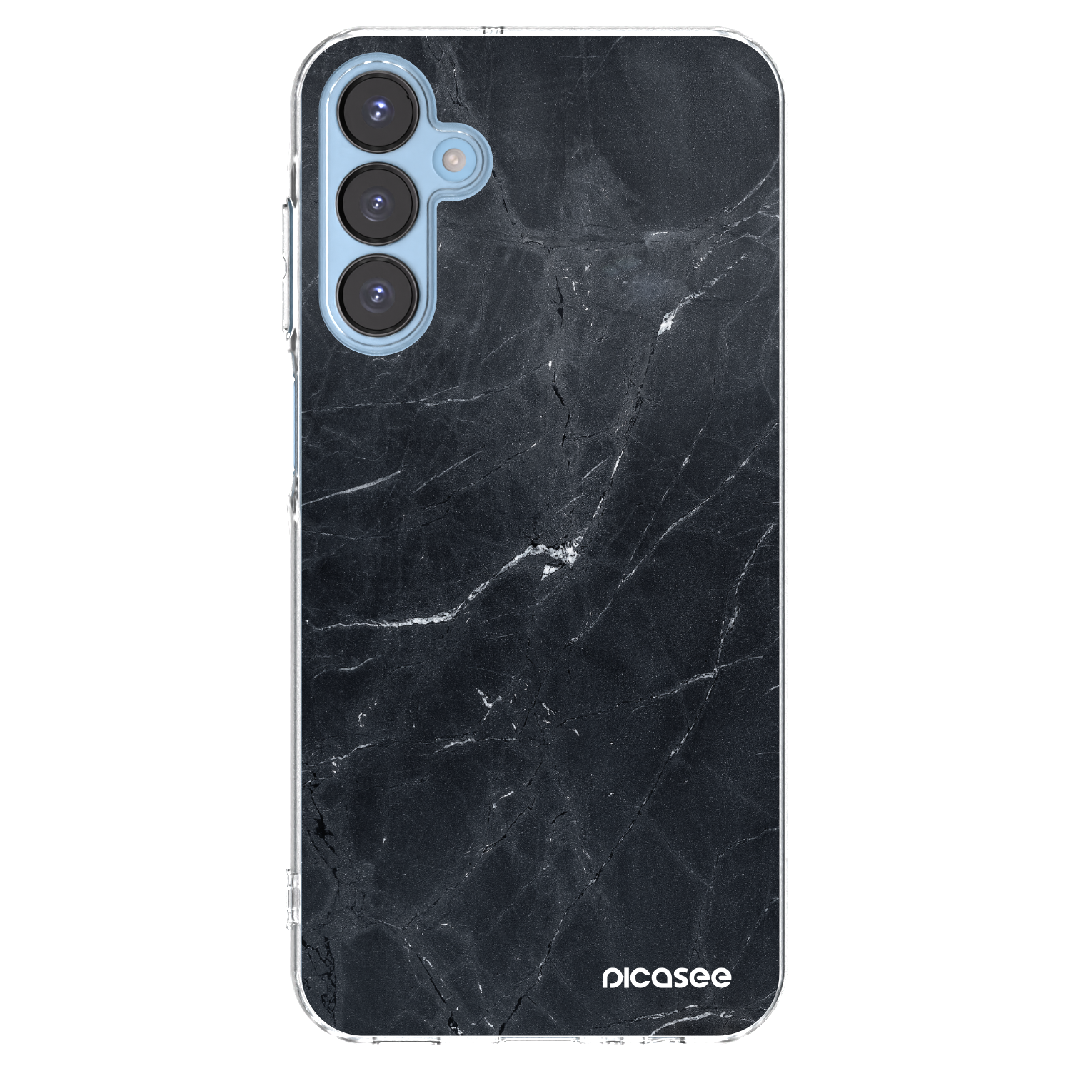 Picasee silikónový prehľadný obal pre Samsung Galaxy A15 A156B 5G - Black marble