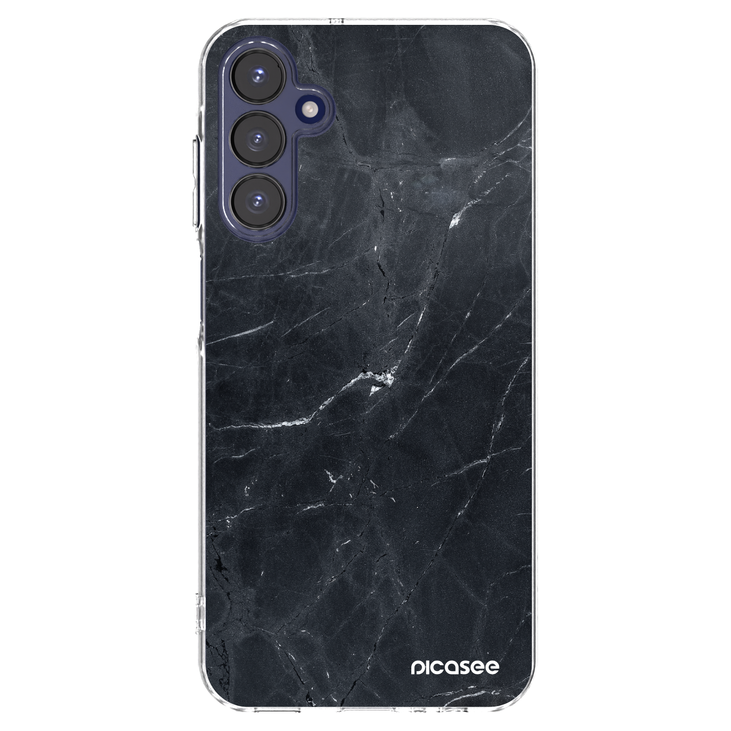 Picasee silikónový prehľadný obal pre Samsung Galaxy A15 A155F 4G - Black marble