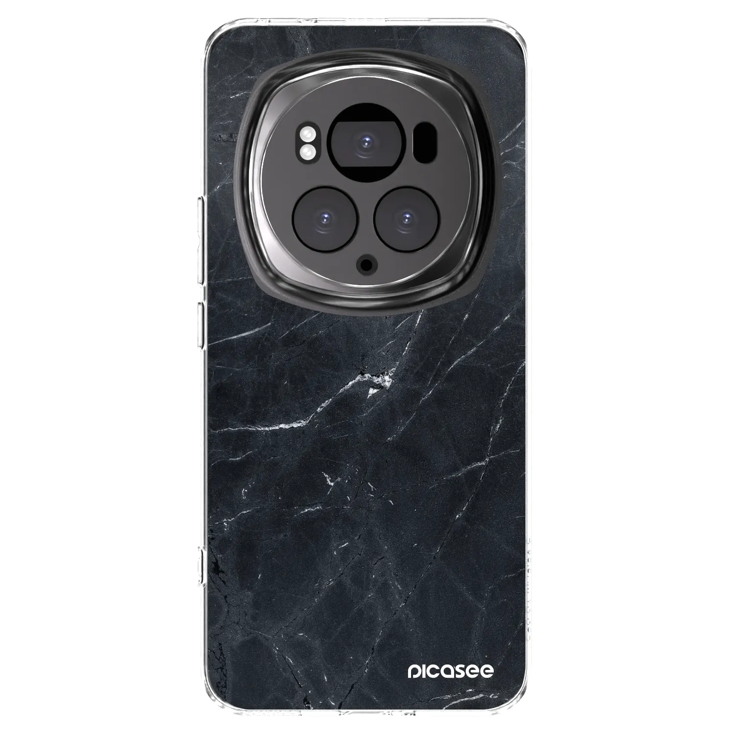 Silikónový prehľadný obal pre Honor Magic6 Pro - Black marble
