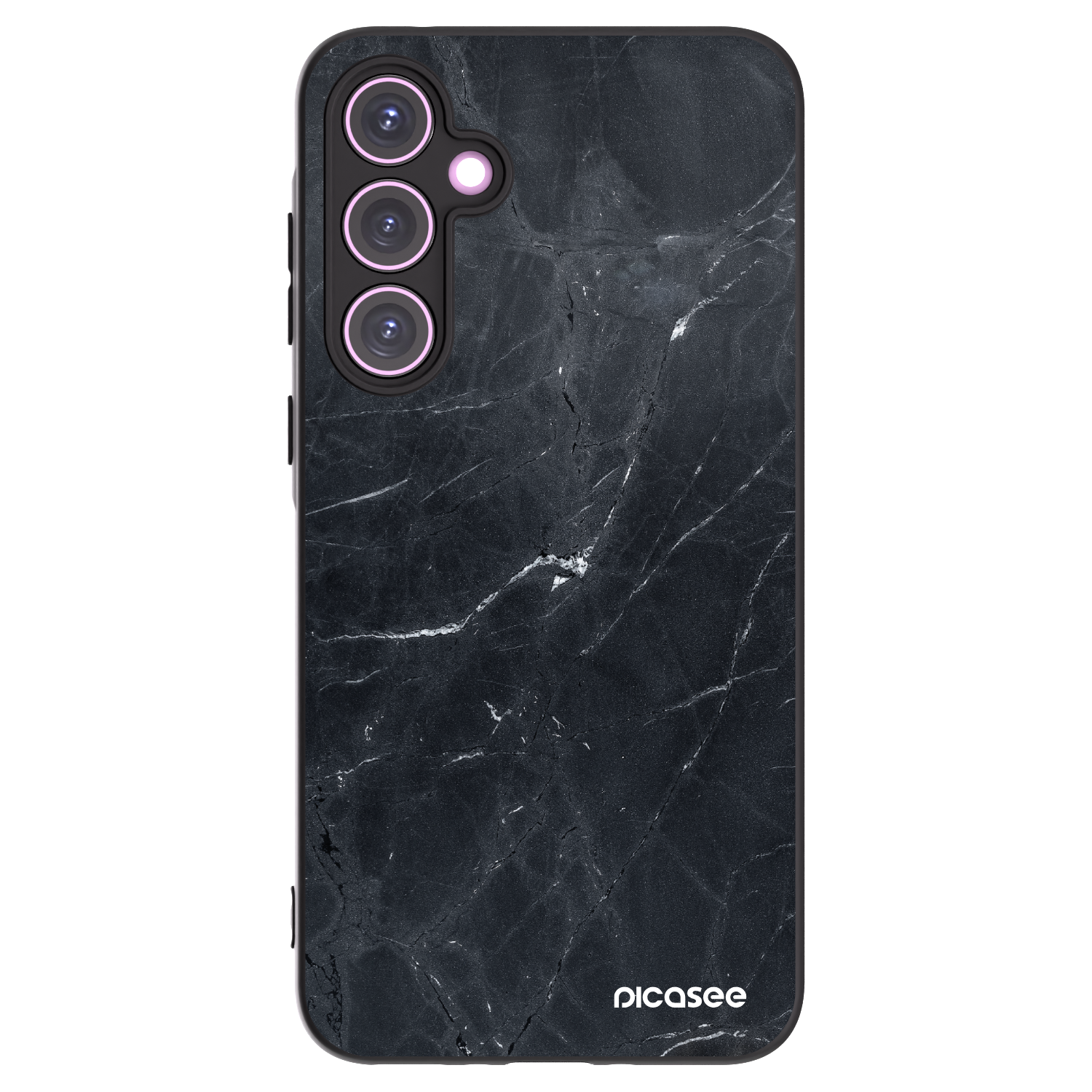 Picasee silikónový čierny obal pre Samsung Galaxy A35 5G A356B - Black marble