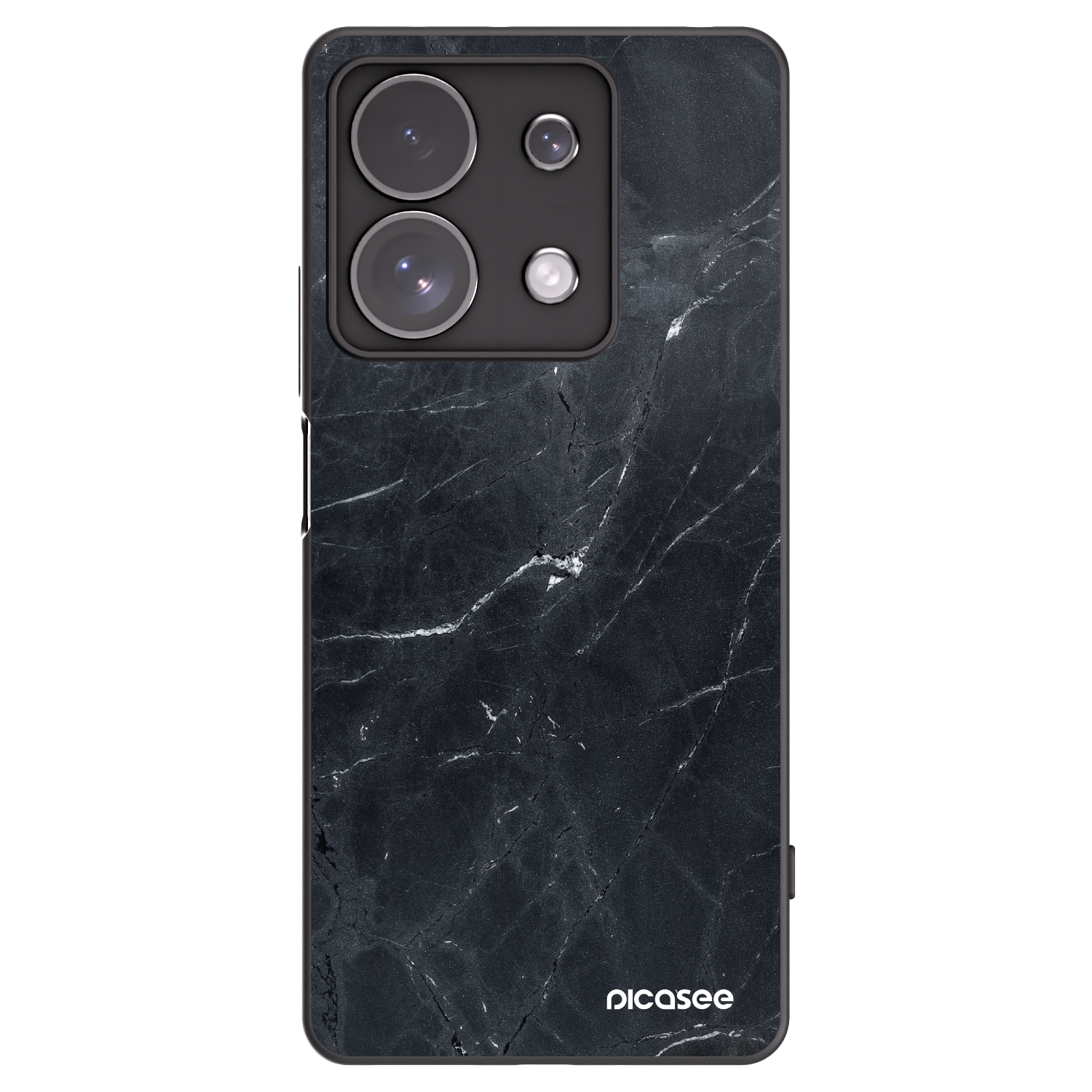 Silikónový čierny obal pre Xiaomi Redmi Note 13 Pro 4G - Black marble