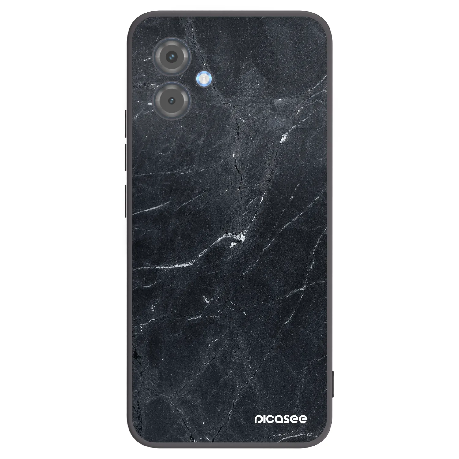 Picasee silikónový čierny obal pre Motorola Moto G14 - Black marble