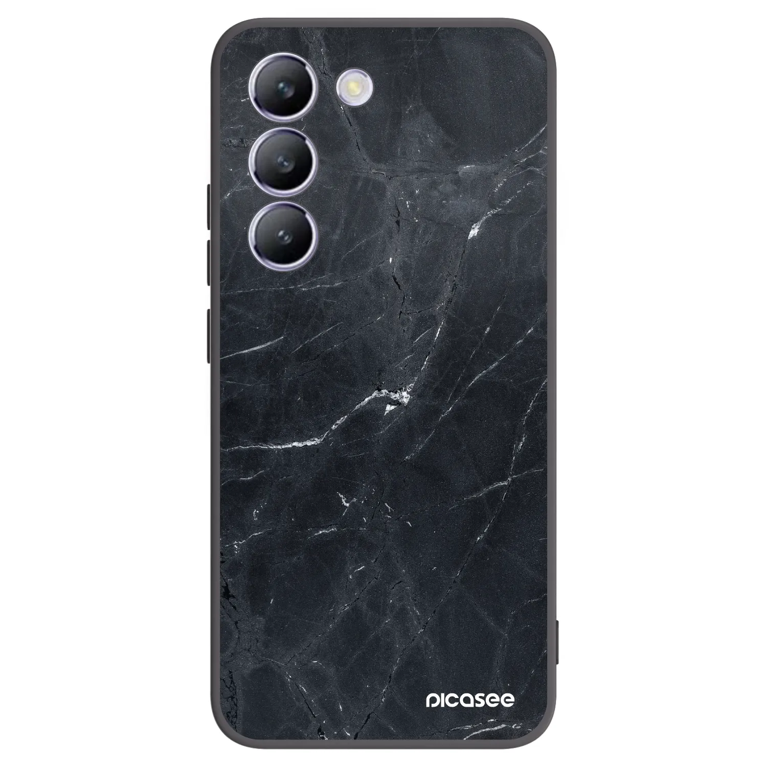Picasee silikónový čierny obal pre Vivo V40 SE 5G - Black marble
