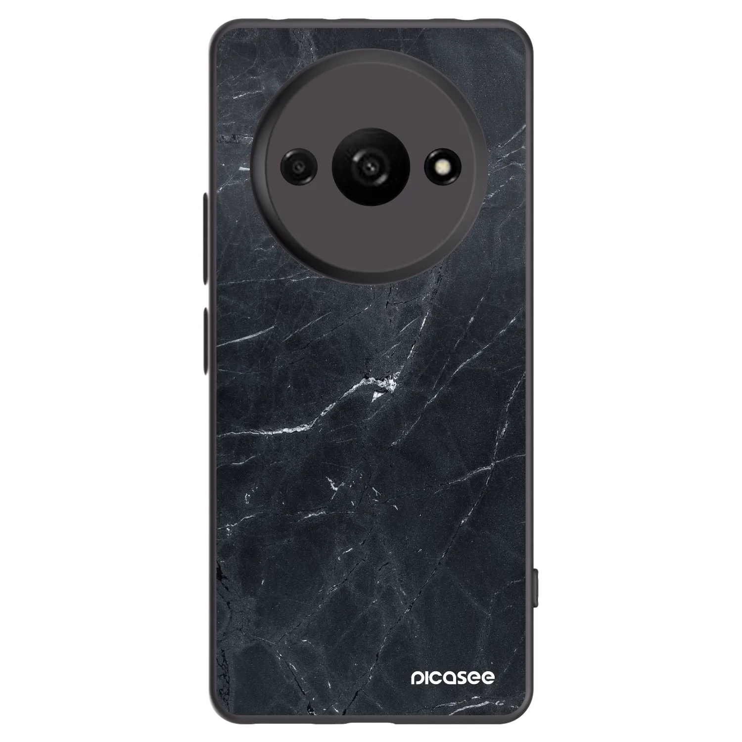 Picasee silikónový čierny obal pre Xiaomi Redmi A3 - Black marble