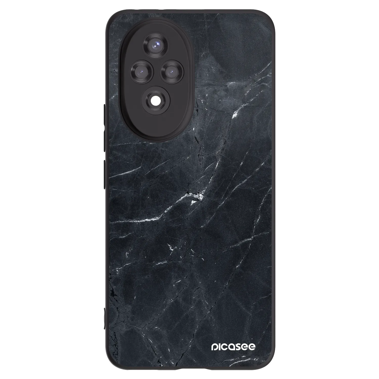 Silikónový čierny obal pre Honor 200 5G - Black marble