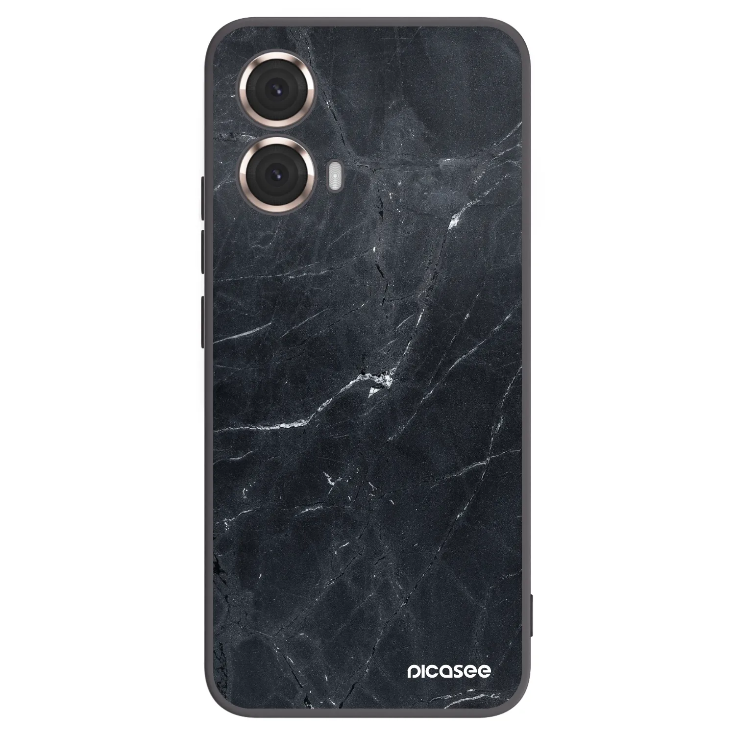 Silikónový čierny obal pre Motorola Moto G85 - Black marble