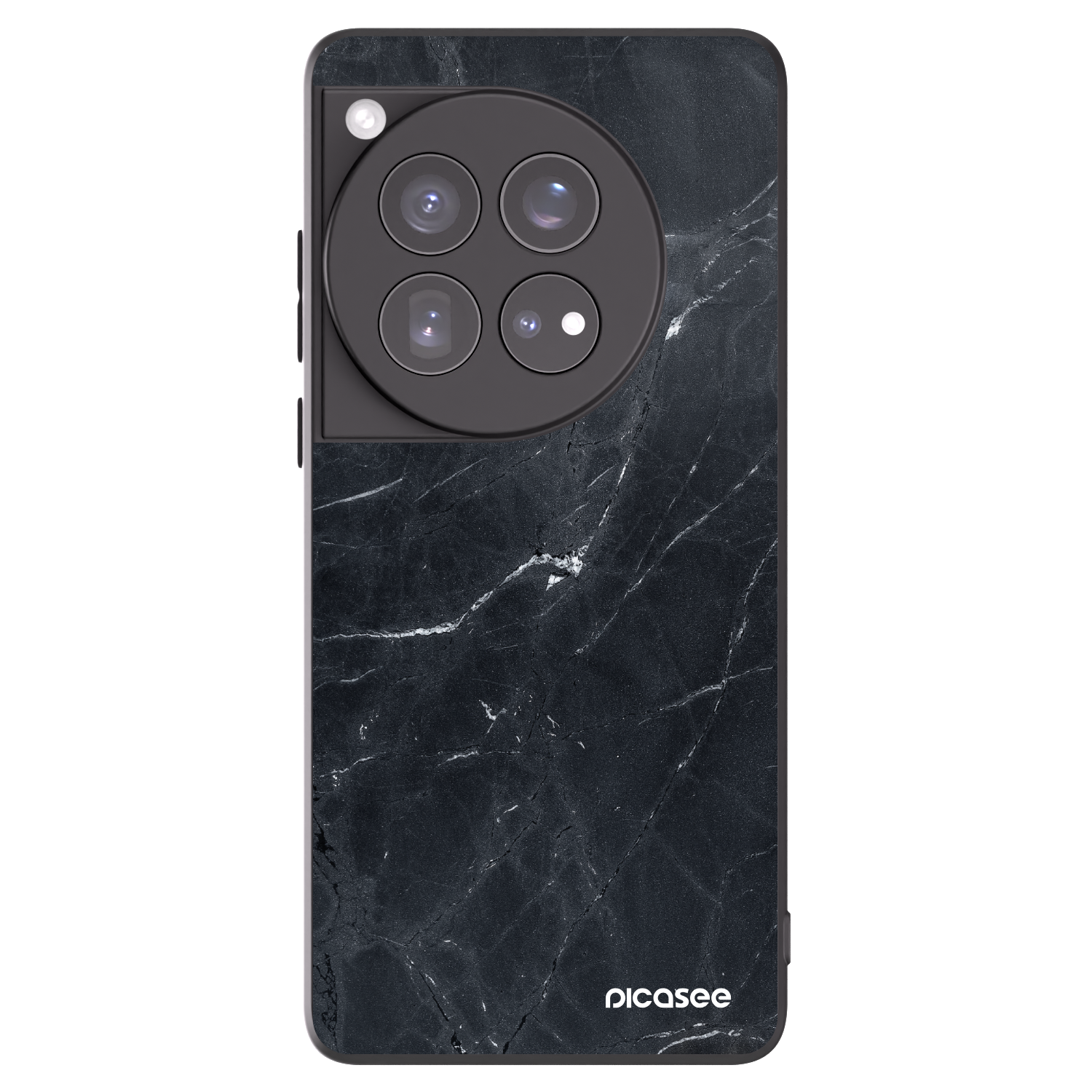 Silikónový čierny obal pre OnePlus 12 5G - Black marble