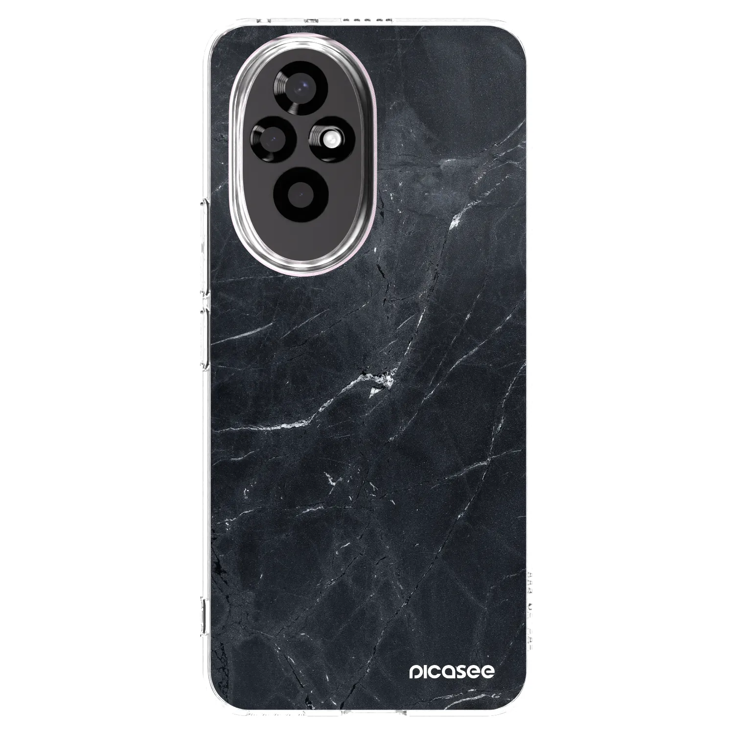 Picasee silikónový prehľadný obal pre Honor 200 Pro 5G - Black marble