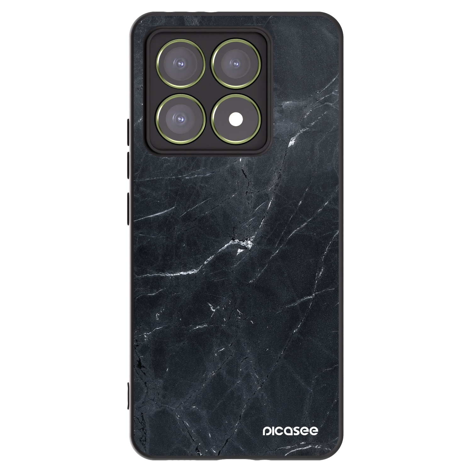 Picasee silikónový čierny obal pre Xiaomi 14T - Black marble