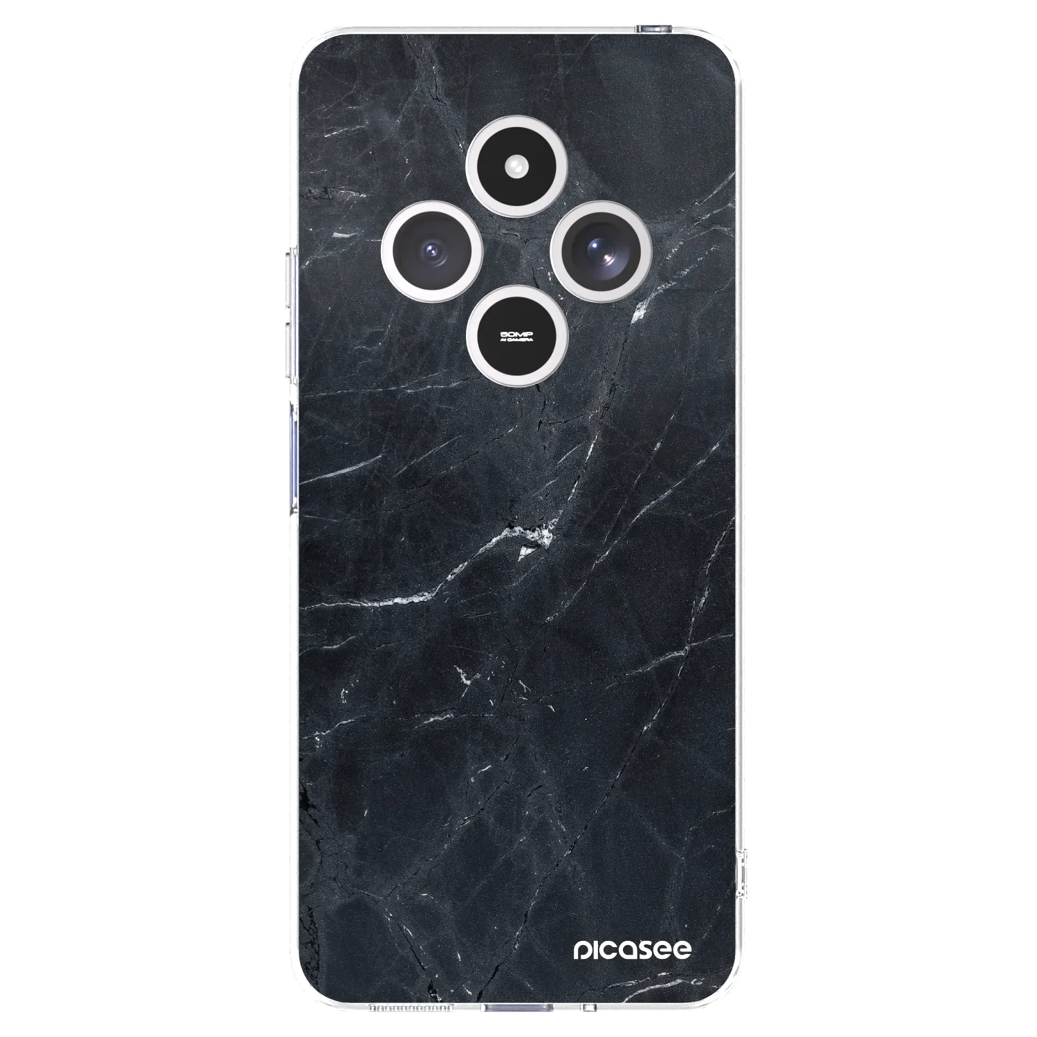 Picasee silikónový prehľadný obal pre Xiaomi Redmi 14C - Black marble