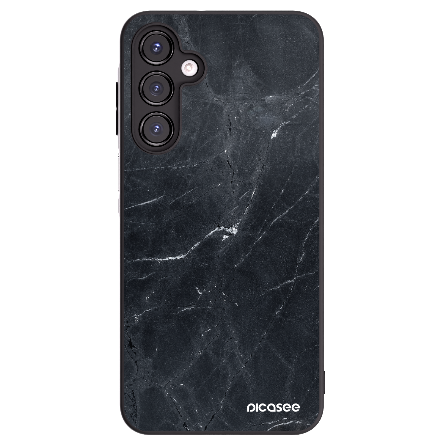 Picasee silikónový čierny obal pre Samsung Galaxy A16 5G - Black marble