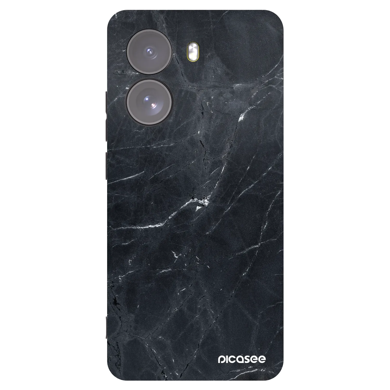 Picasee silikónový čierny obal pre Xiaomi Poco X7 - Black marble
