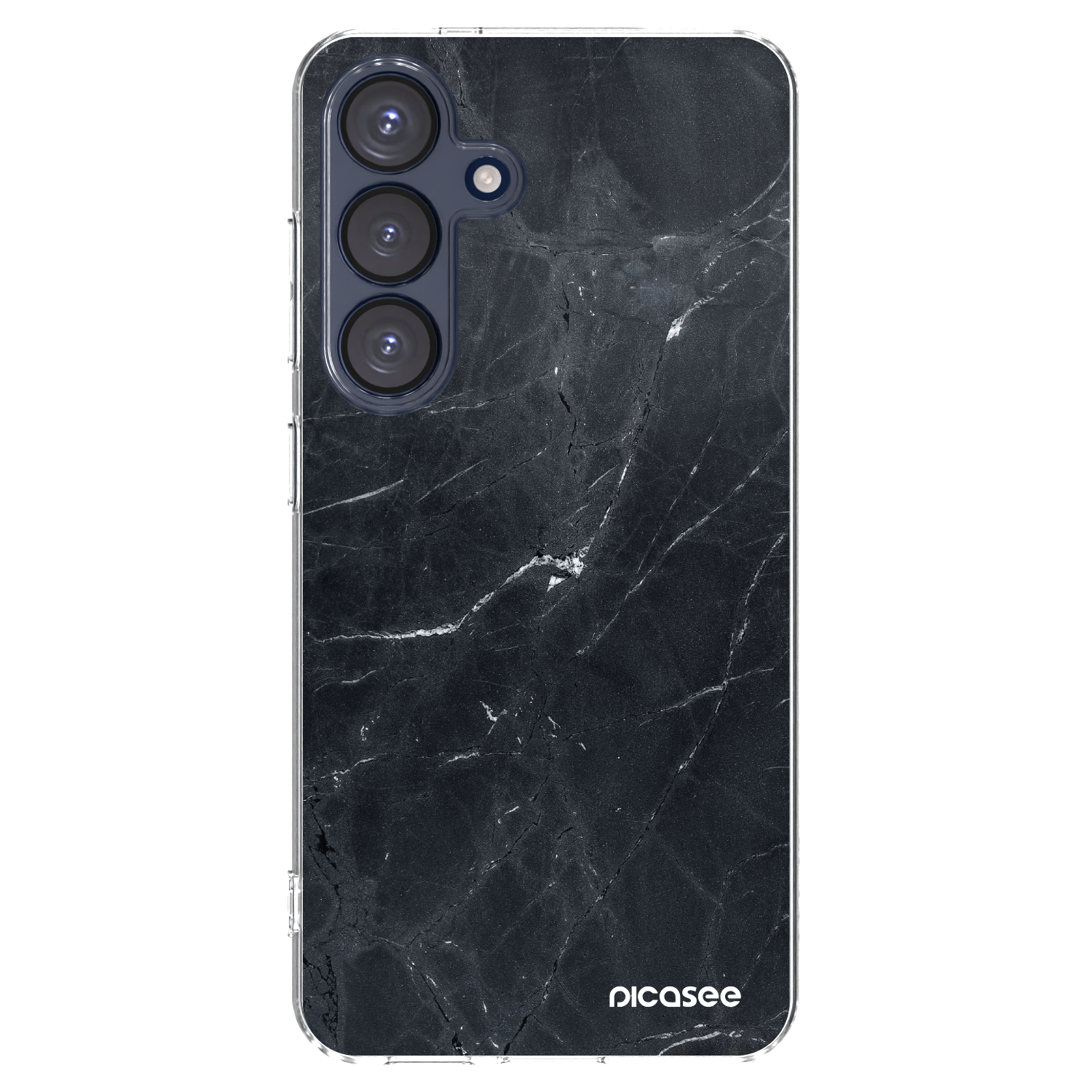 Picasee silikónový prehľadný obal pre Samsung Galaxy S25 5G - Black marble