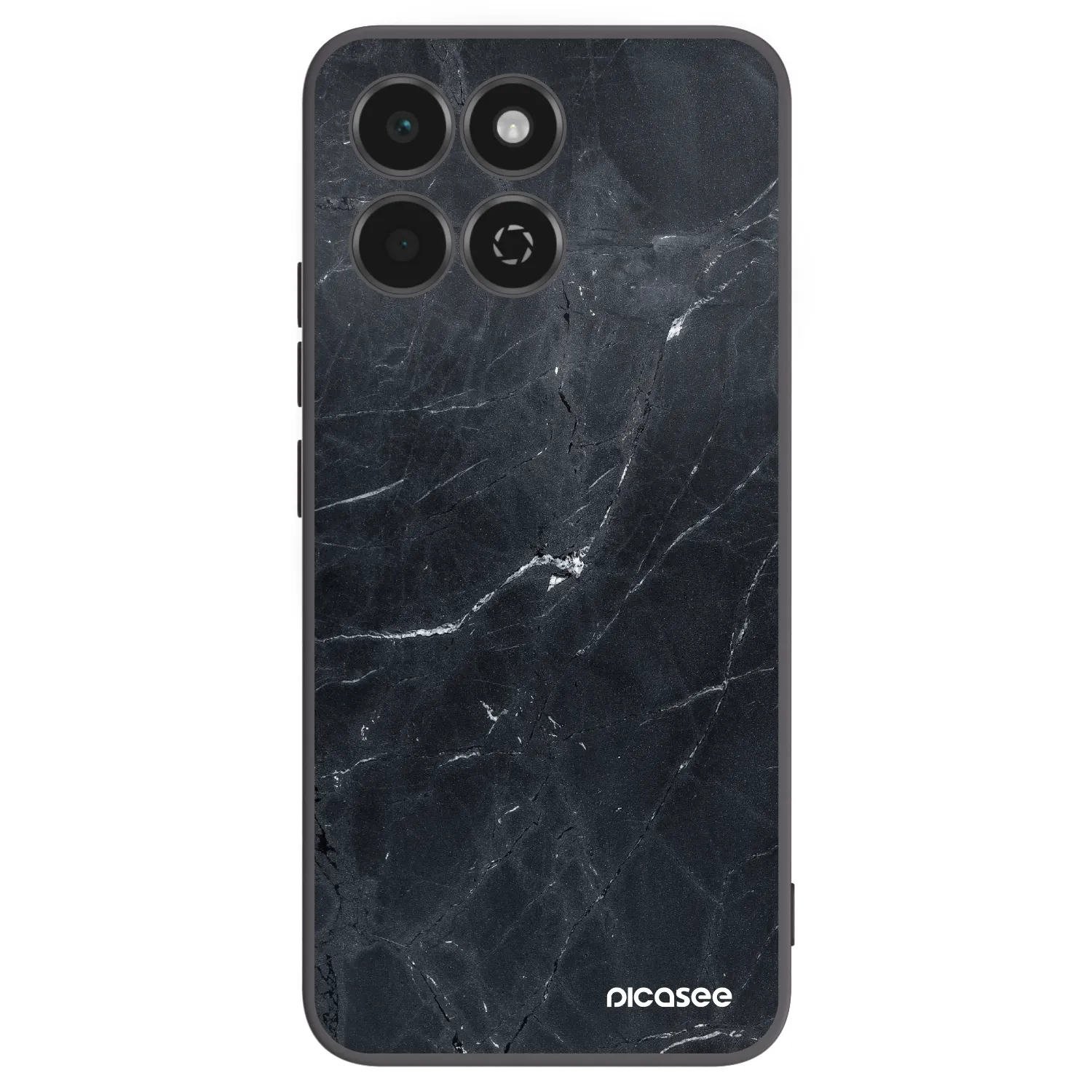 Picasee silikónový čierny obal pre Honor 200 Smart 5G - Black marble