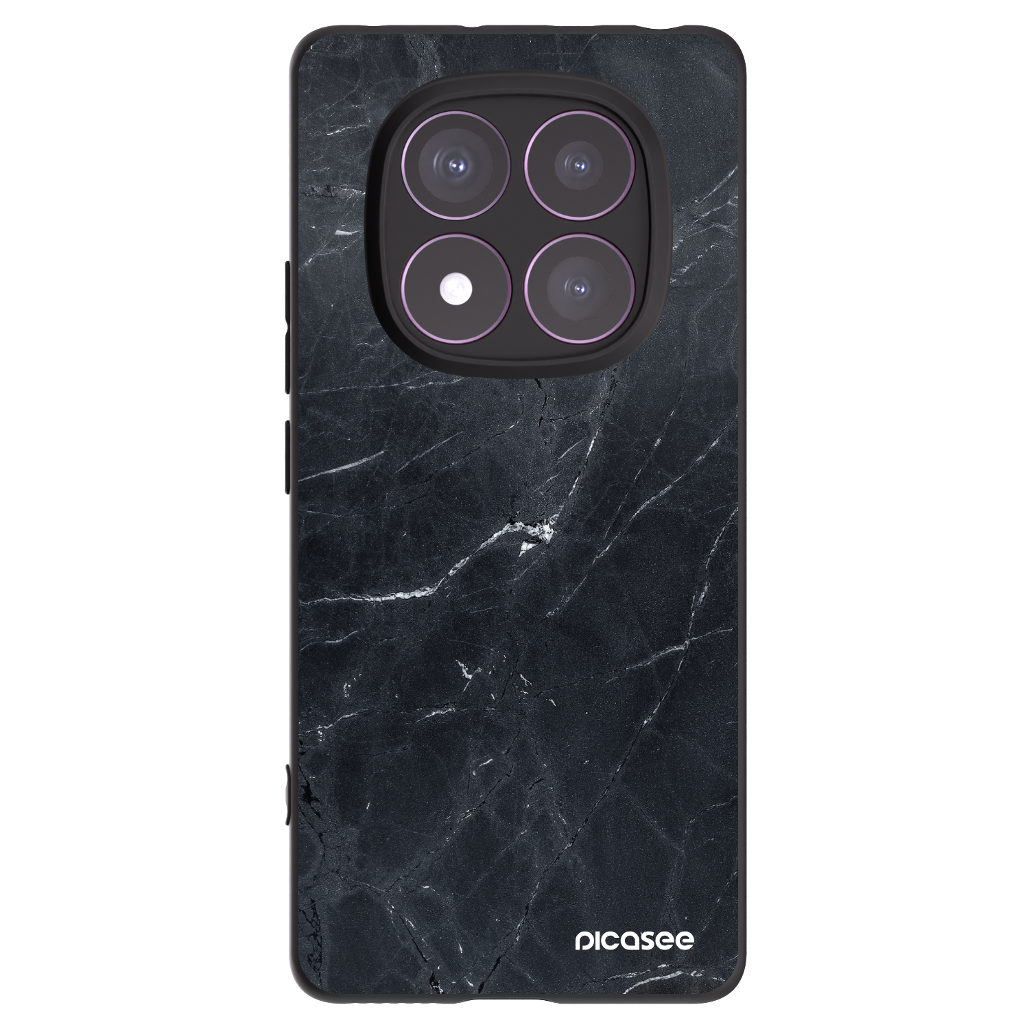 Silikónový čierny obal pre Xiaomi Redmi Note 14 Pro 4G - Black marble