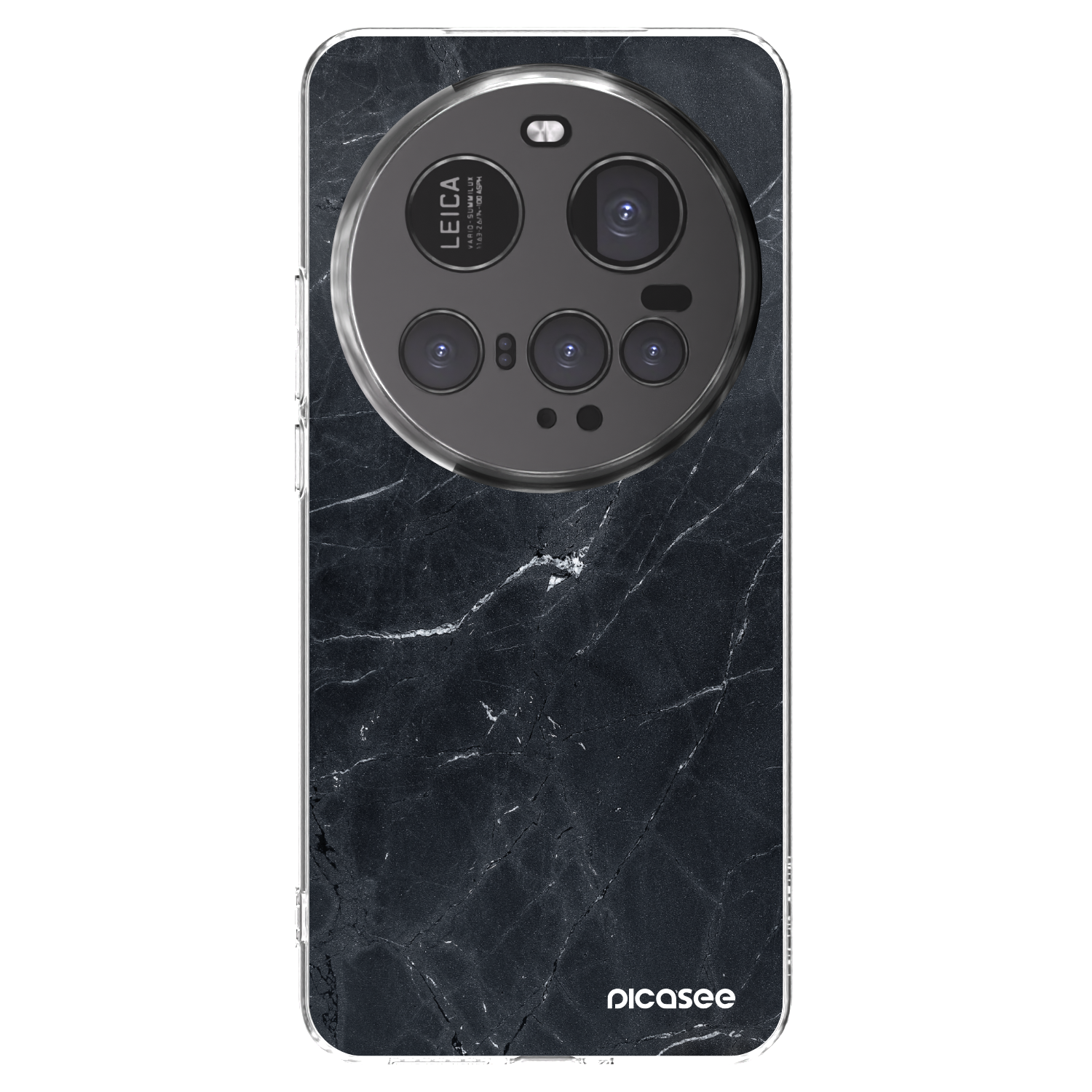 Picasee silikónový prehľadný obal pre Xiaomi 15 Ultra - Black marble