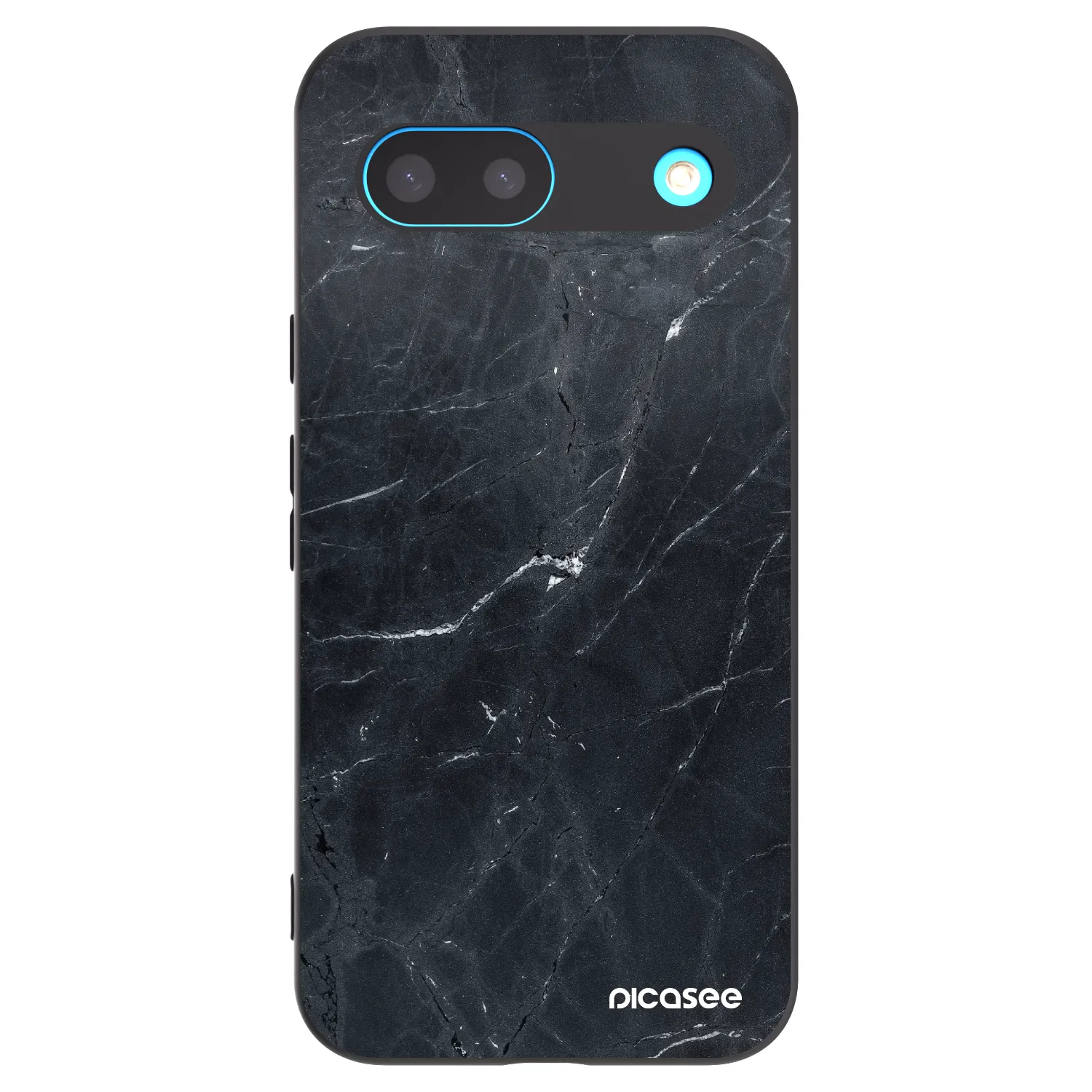 Silikónový čierny obal pre Google Pixel 8 - Black marble