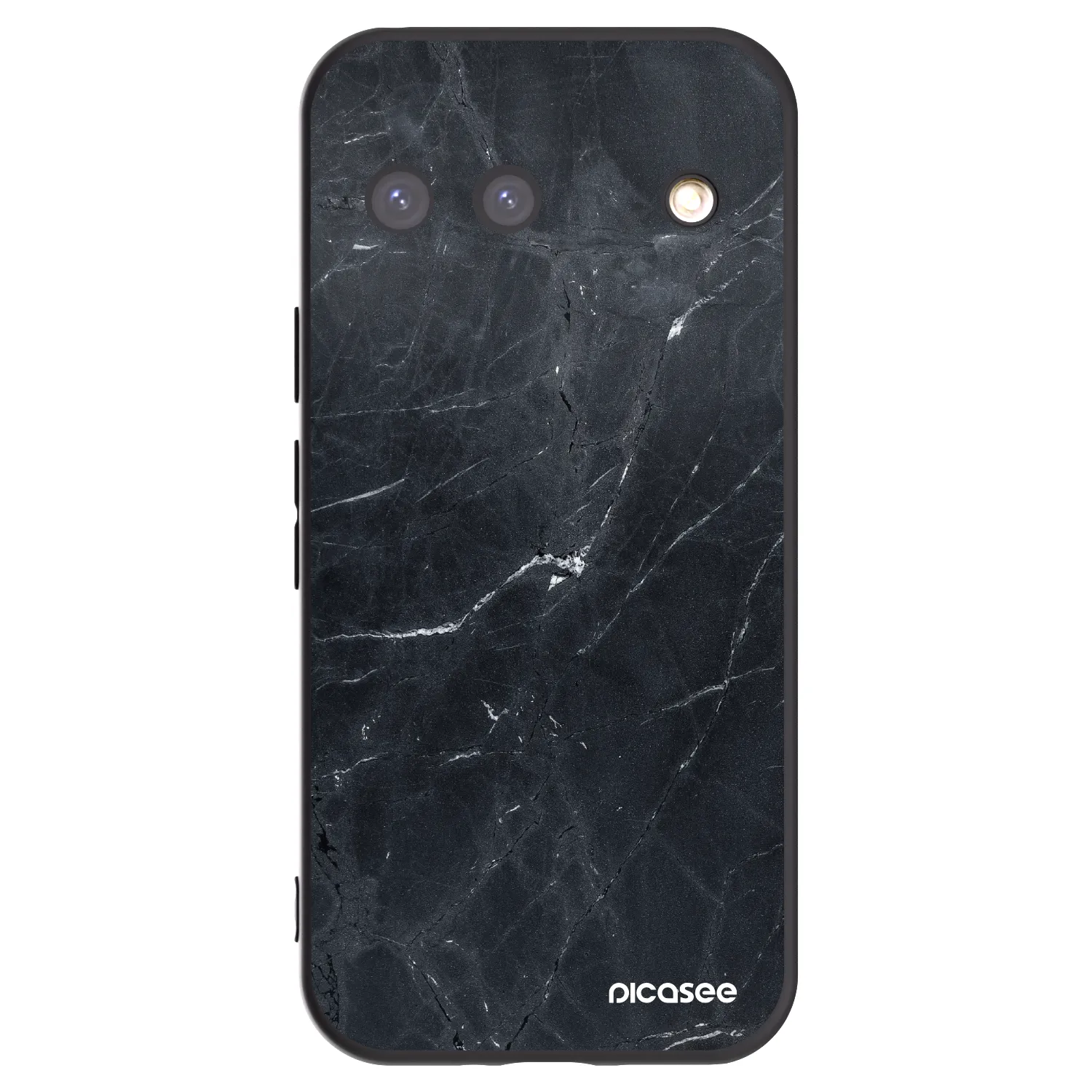 Silikónový čierny obal pre Google Pixel 9 - Black marble