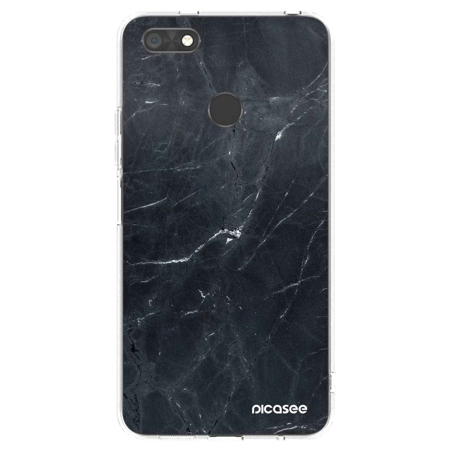 Picasee silikónový prehľadný obal pre Huawei P9 Lite Mini - Black marble