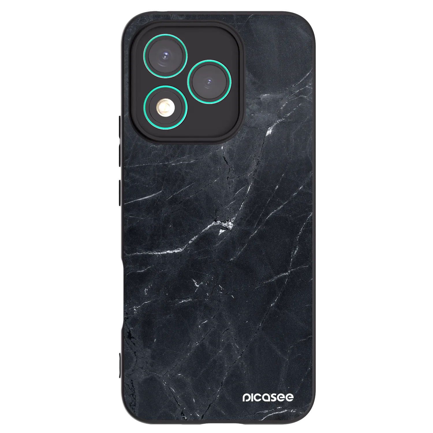 Silikónový čierny obal pre Honor 400 Lite 5G - Black marble