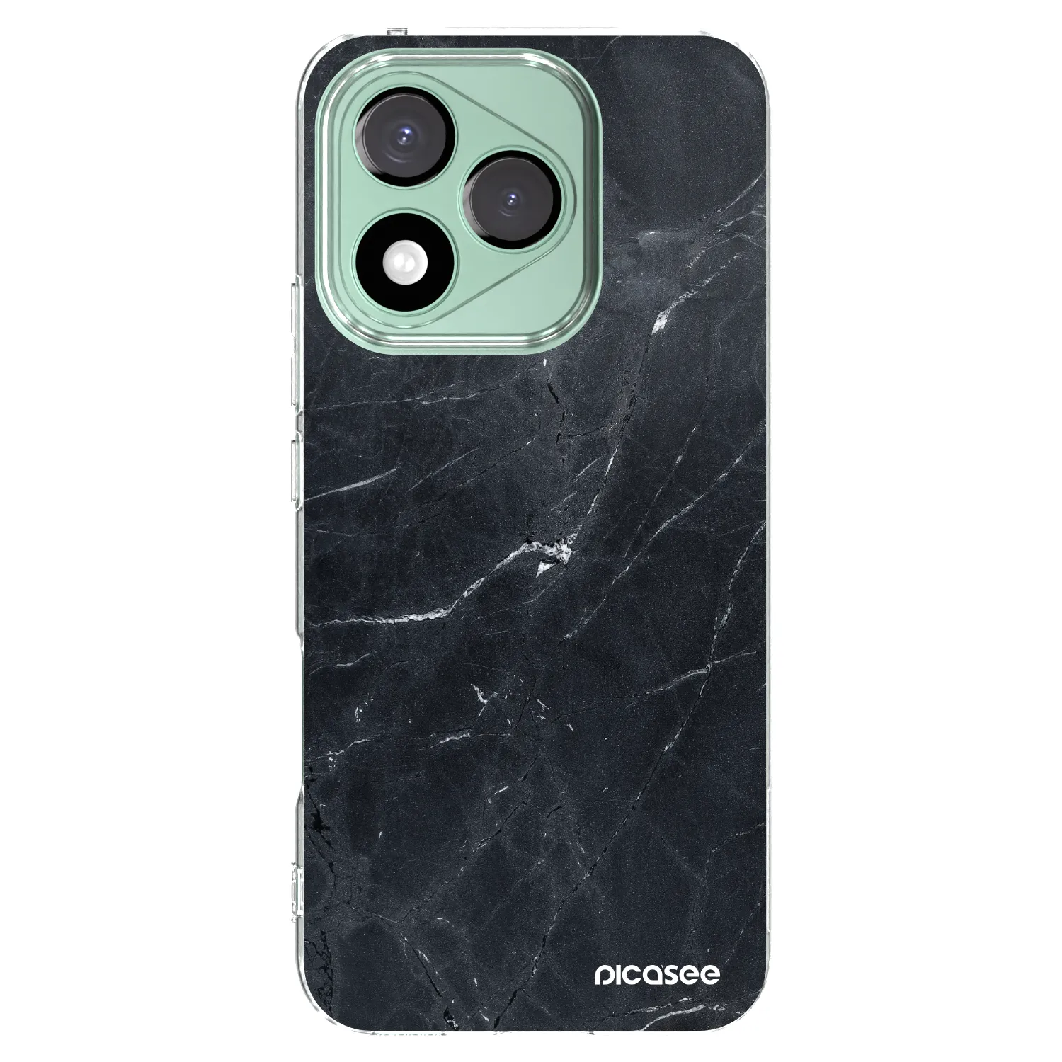 Silikónový prehľadný obal pre Honor 400 Lite 5G - Black marble