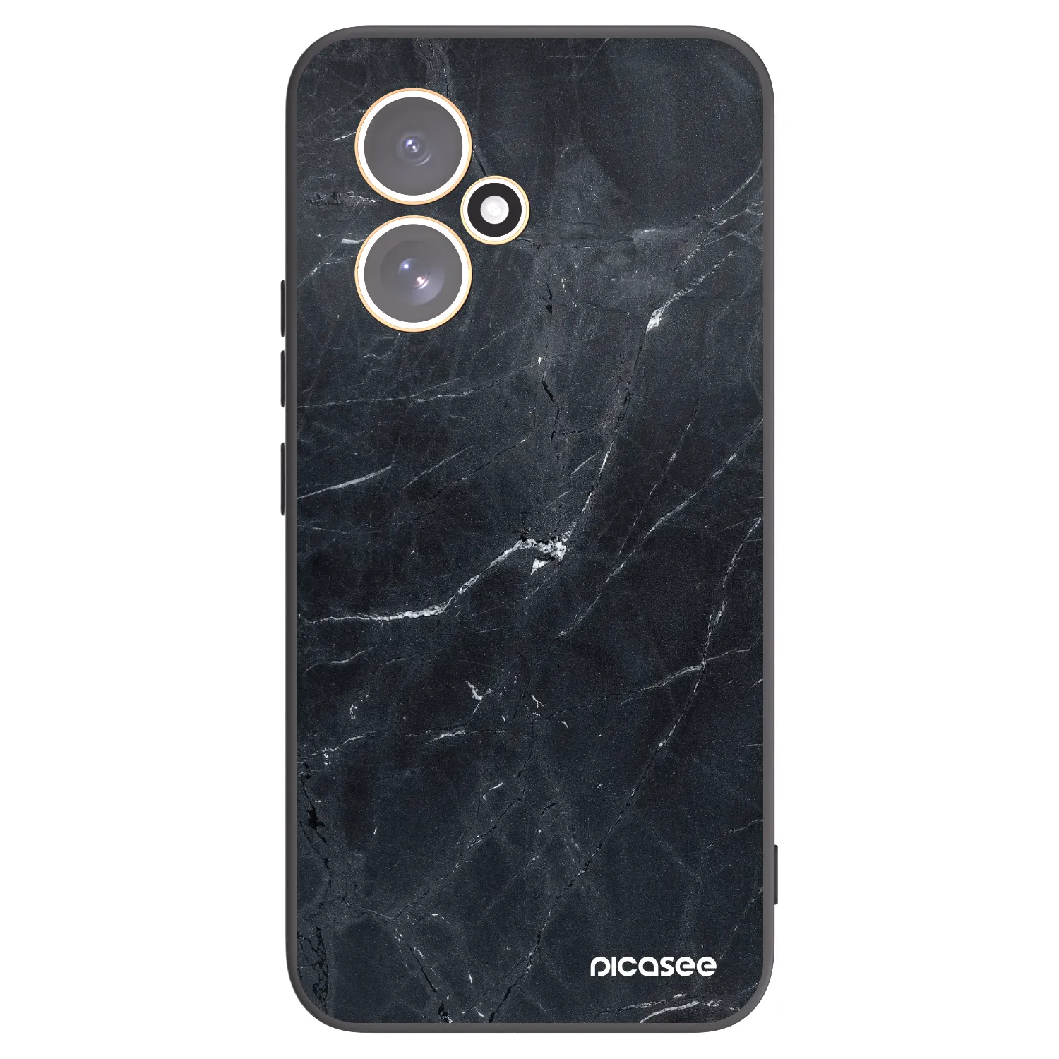 Picasee silikónový čierny obal pre Honor 400 5G - Black marble